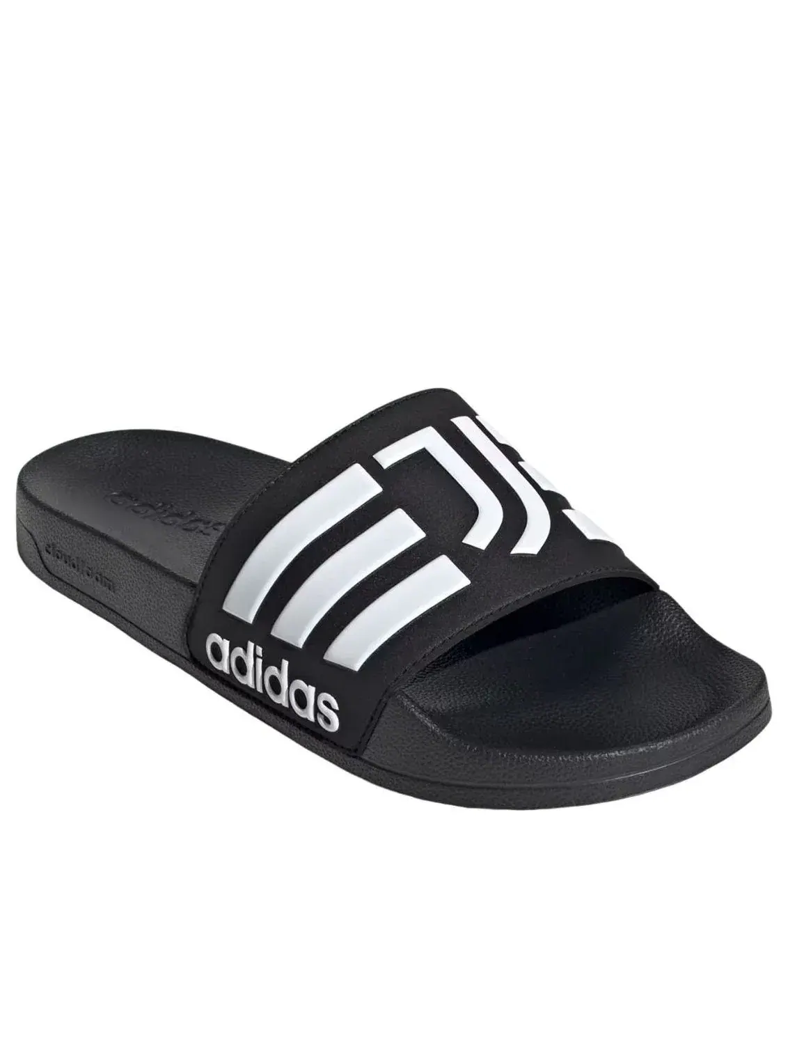 Шлепанцы Adidas Adilette Shower Juventus Slides 'Black White' JS4862 — изображение 4 из 5, черный