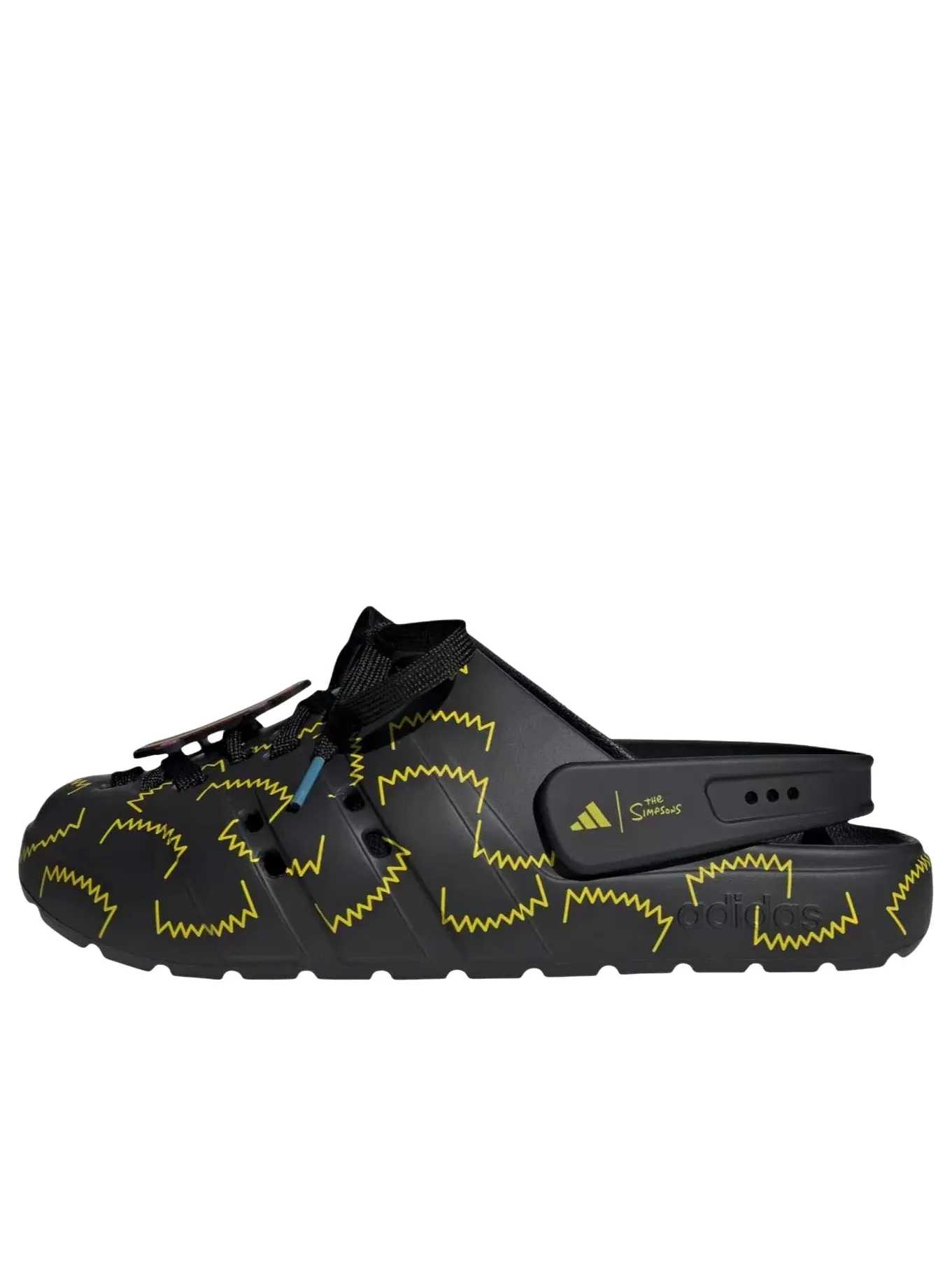 Мужские сандалии-клоги с коллаборацией The Simpsons Adidas Adilette — изображение 1 из 4, черный