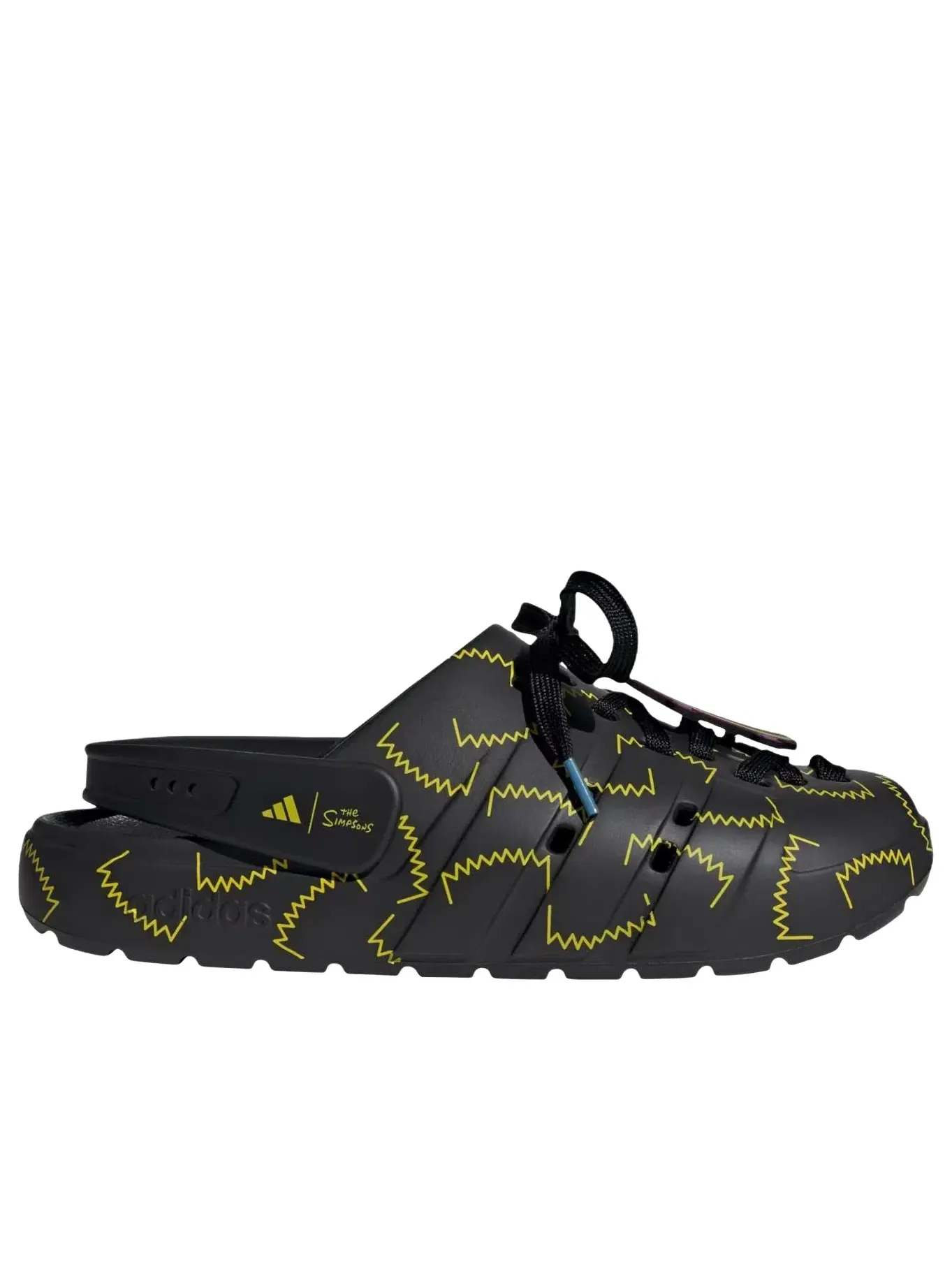 Мужские сандалии-клоги с коллаборацией The Simpsons Adidas Adilette — изображение 2 из 4, черный