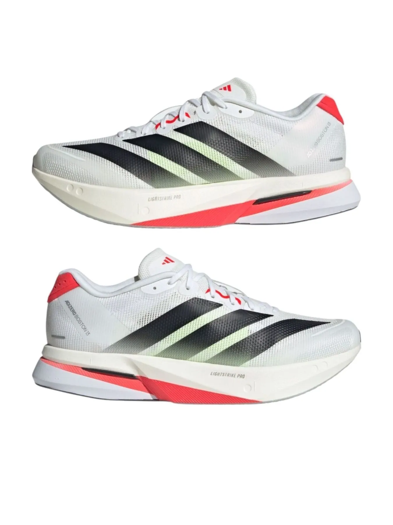 Кроссовки adidas Adizero Boston 13 'White Black Lucid Red' — изображение 3 из 5, белый
