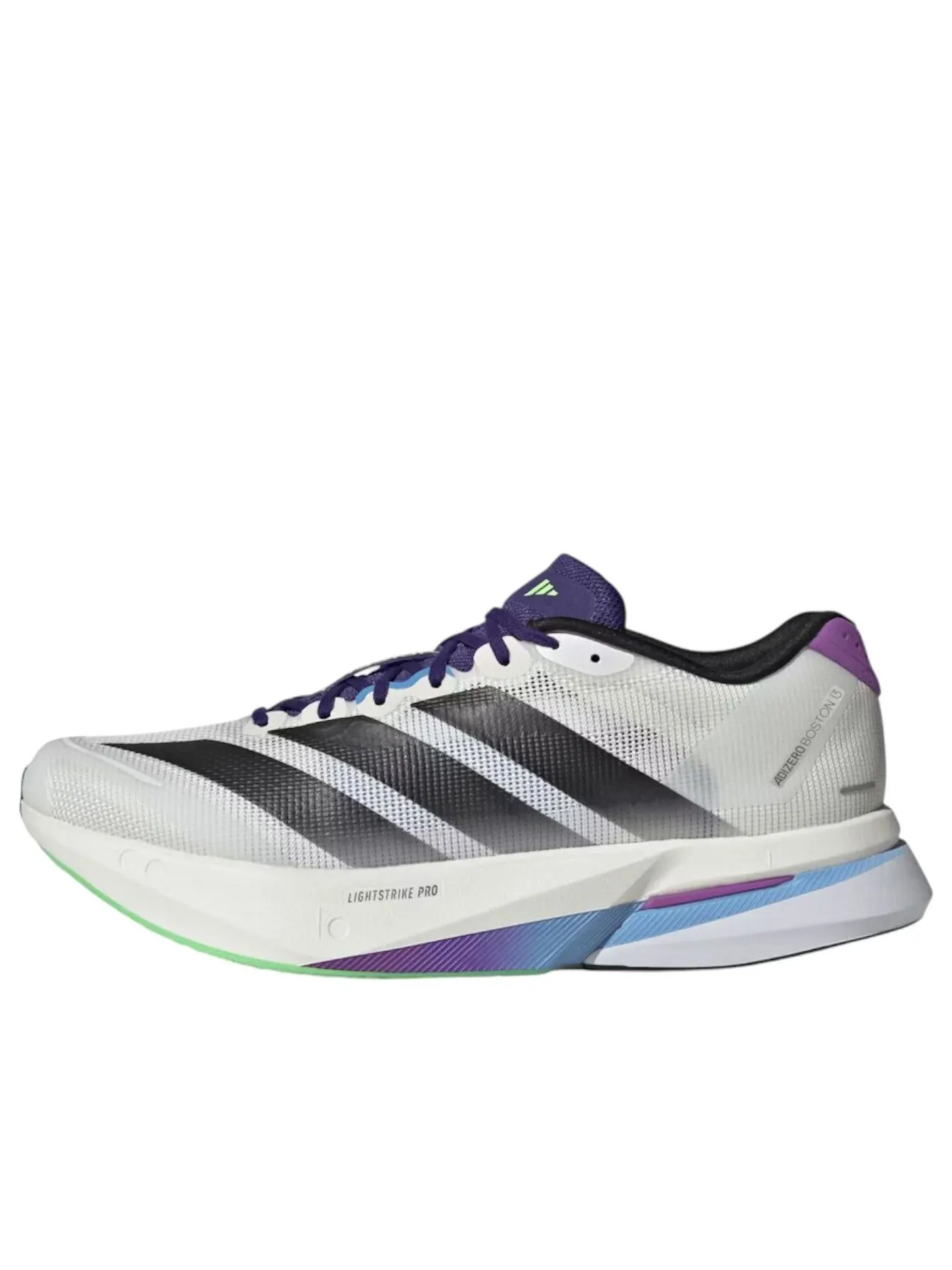 Adidas Adizero Boston 13 'White Black Lime Burst' — изображение 1 из 4, белый/черный