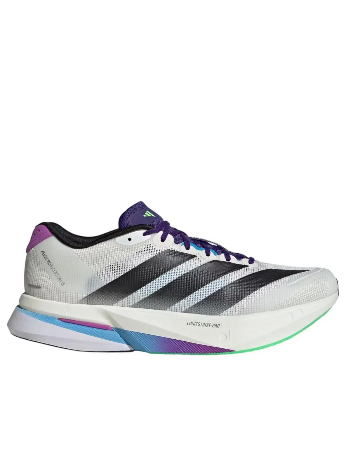 Кроссовки adidas Adizero Boston 13 'White Black Lime Burst' — изображение 2 из 4, белый