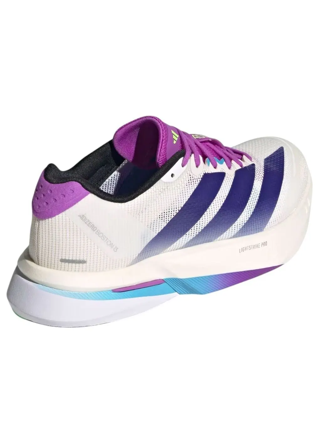 (WMNS) Adidas Adizero Boston 13 'White Collegiate Purple Lime Burst' — изображение 6 из 6, белый/фиолетовый