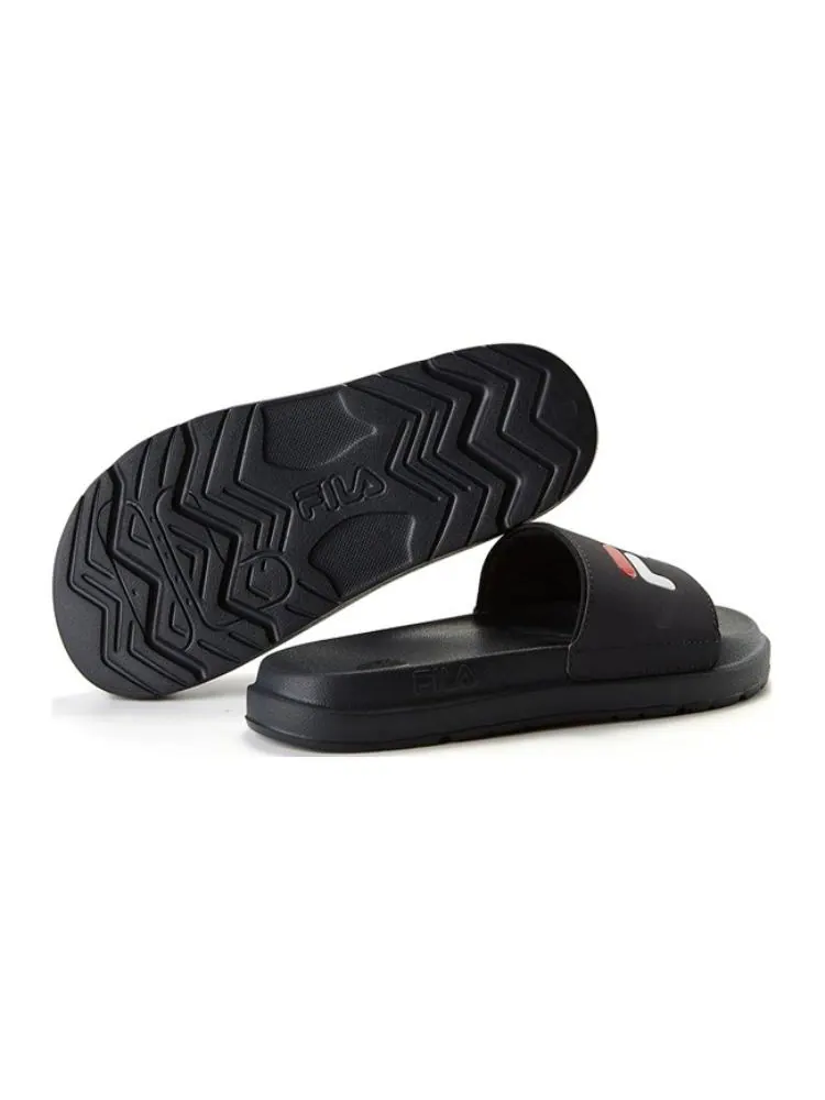 (GS) Шлепанцы Fila Lifestyle Slides 'Black' — изображение 3 из 5, черный/белый