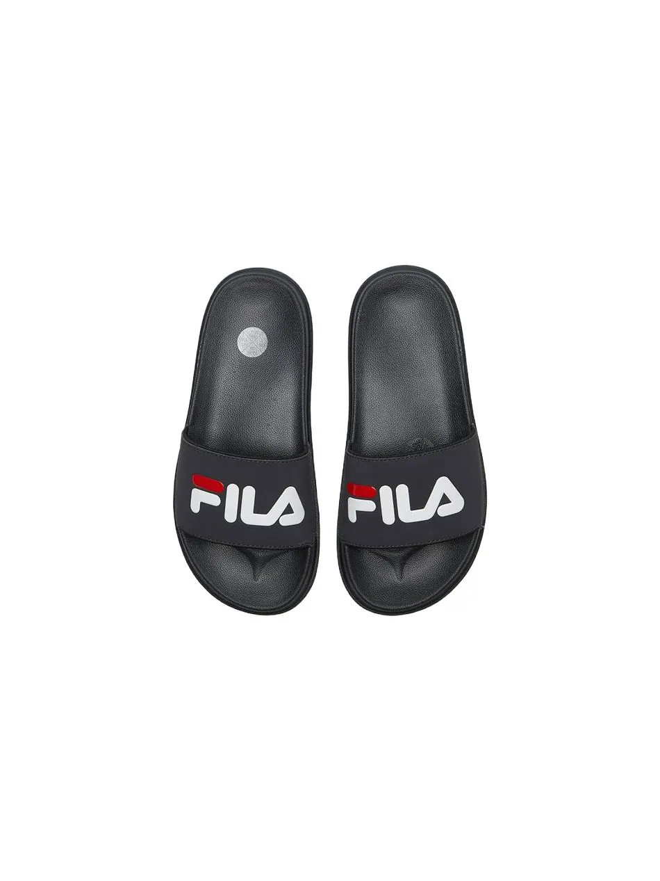 (GS) Шлепанцы Fila Lifestyle Slides 'Black' — изображение 4 из 5, черный/белый