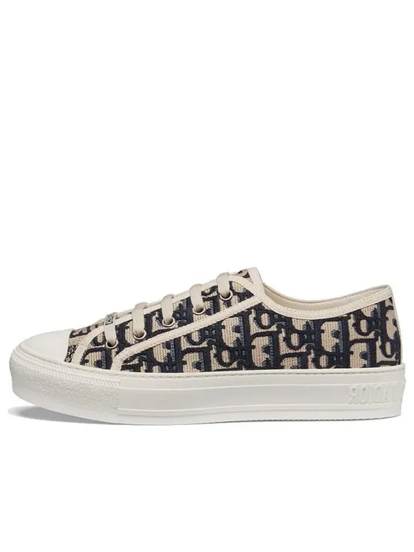 Кроссовки walk'n' oblique 'navy canvas' Dior — изображение 1 из 4, синий