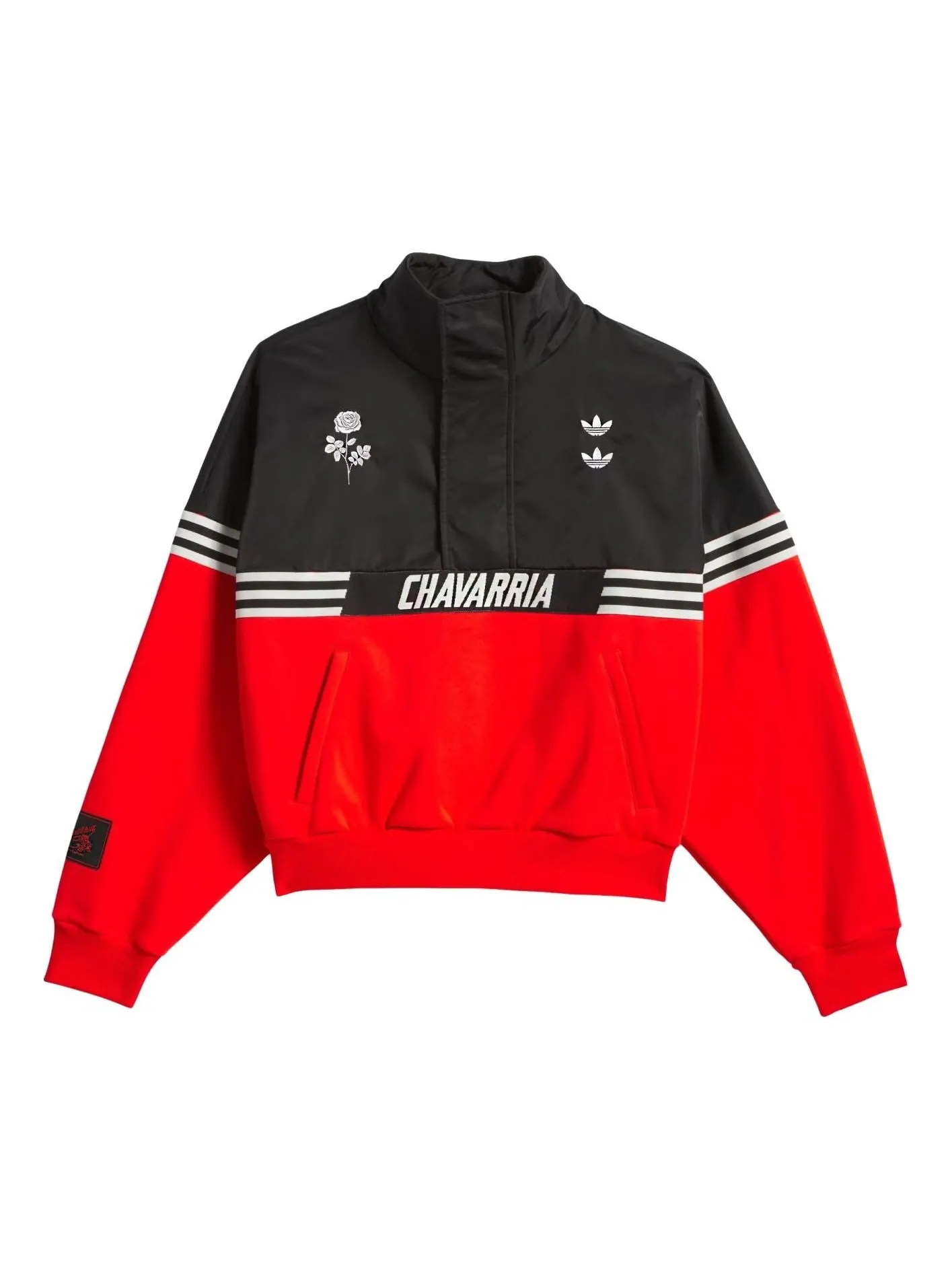 Adidas x Willy Chavarria Half Zip 'Black Red' — изображение 1 из 4, черный/красный