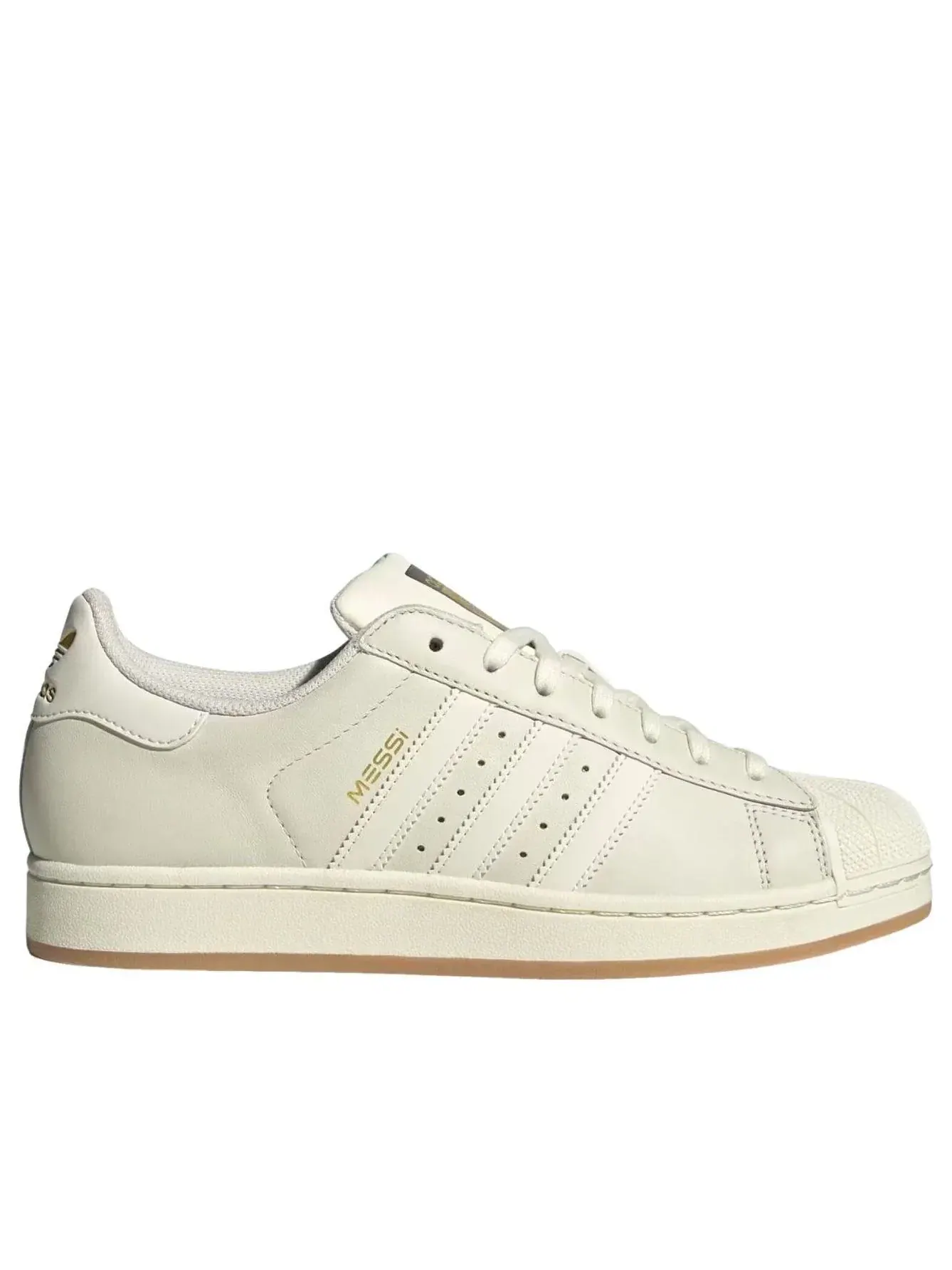 Мужские кроссовки с кожаным верхом Adidas Superstar Ivory Gold Metallic — изображение 6 из 6, белый