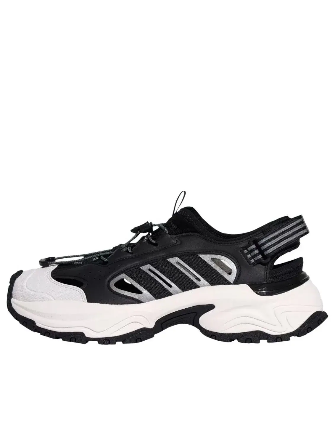Кроссовки-сандалии Adidas 'Black White Iron Metallic' — изображение 1 из 5, черный