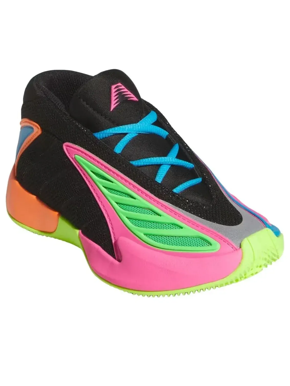 Кроссовки (PS) Adidas Anthony Edwards 2 C 'Black Lucid Lemon' — изображение 4 из 5, черный