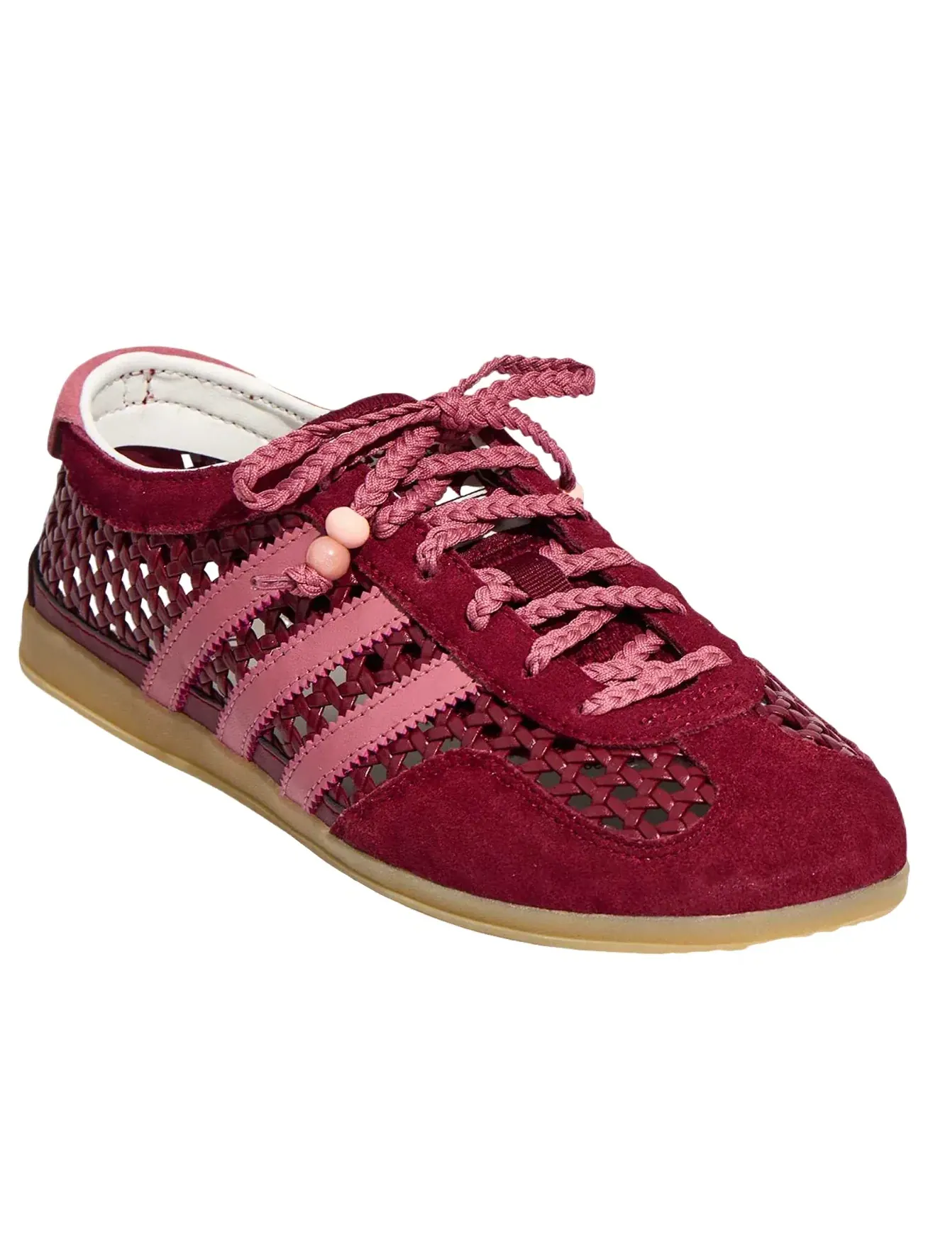 Женские кроссовки замшевые с красным цветом Adidas Gazelle — изображение 2 из 3, красный