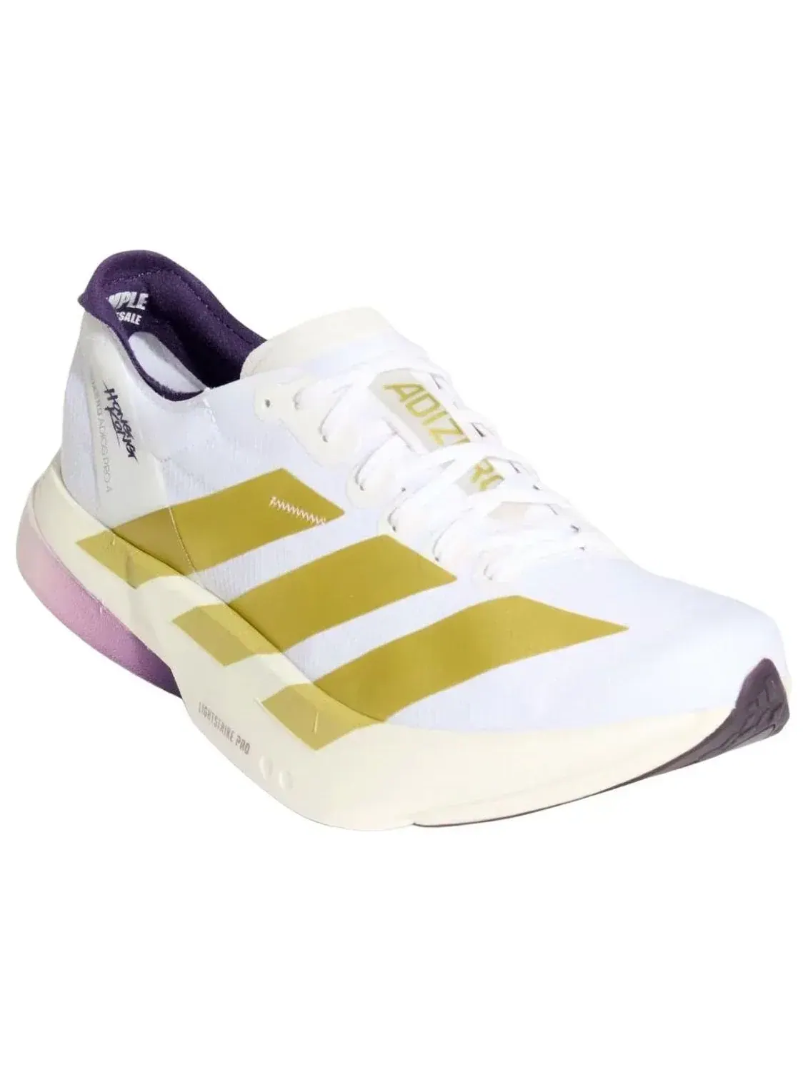 Кроссовки Adidas Adizero Adios Pro 4 'White Gold Aurora Plum' — изображение 4 из 5, белый