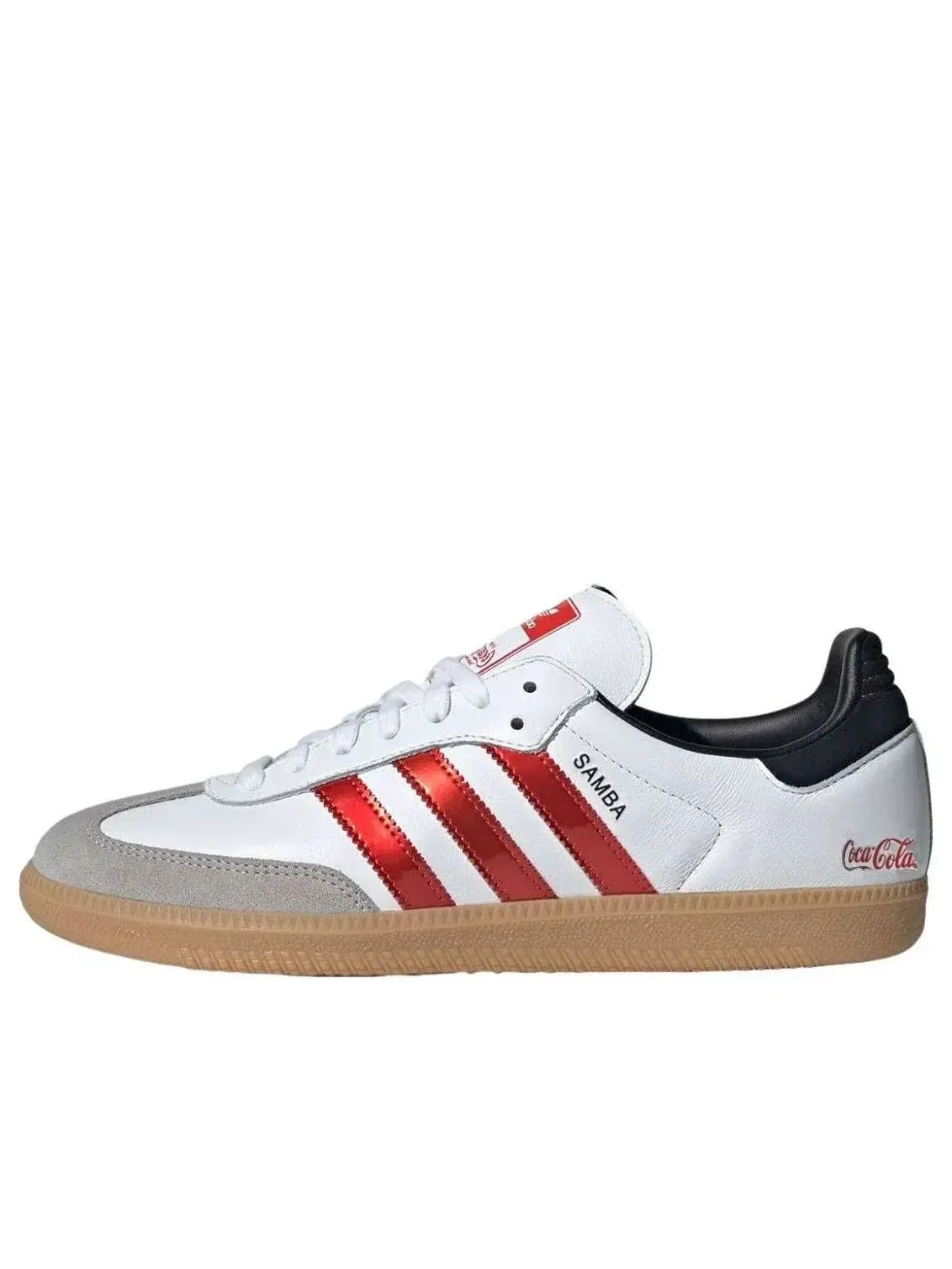 Мужские кроссовки с кожаным верхом Samba White Red Adidas — изображение 1 из 5, белый