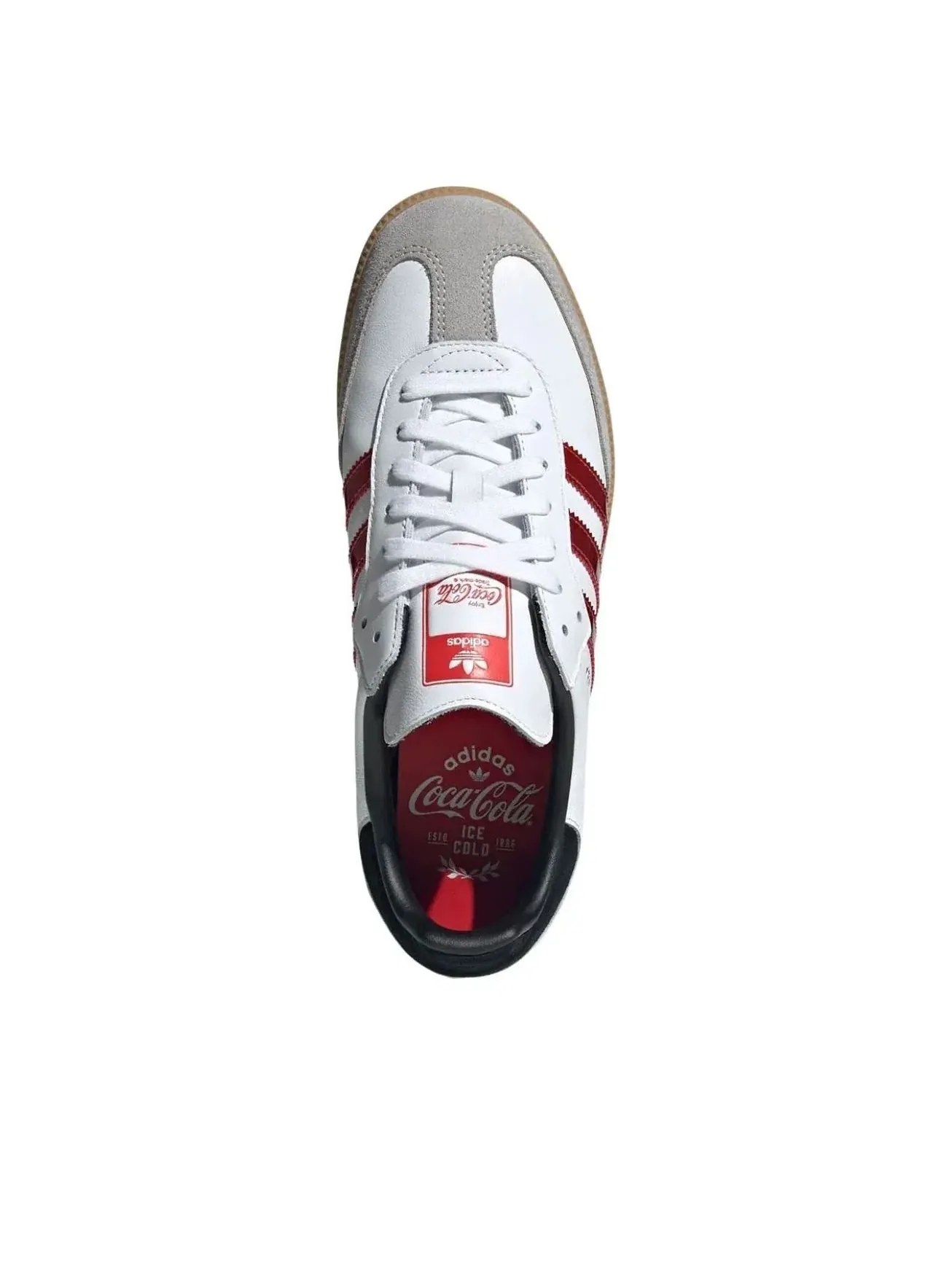 Мужские кроссовки с кожаным верхом Samba White Red Adidas — изображение 3 из 5, белый