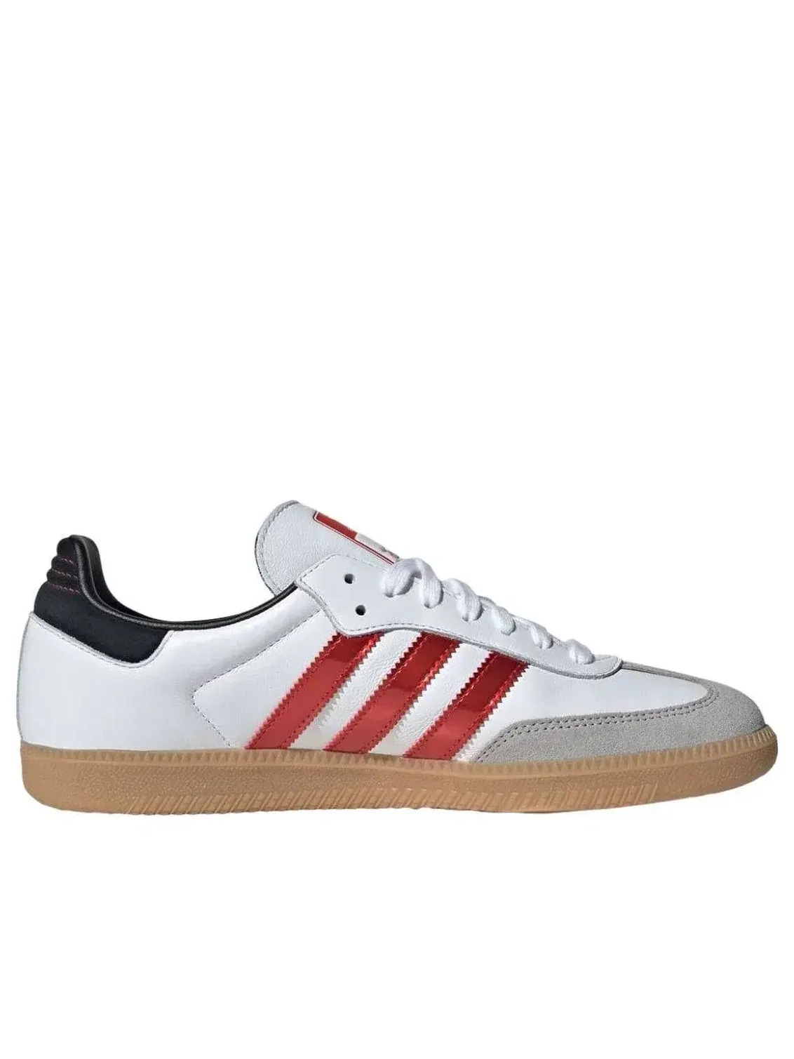 Мужские кроссовки с кожаным верхом Samba White Red Adidas — изображение 5 из 5, белый
