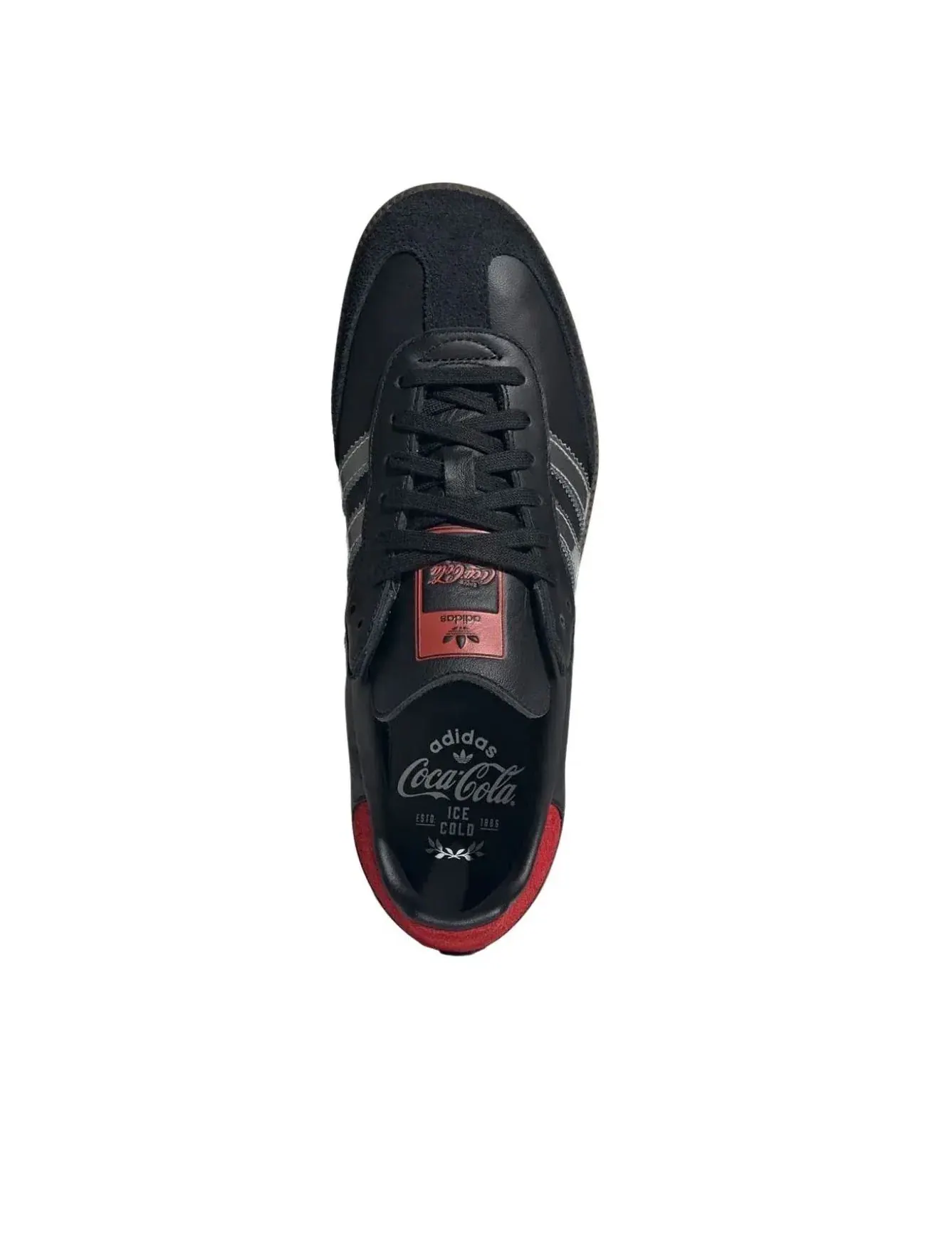 Мужские кроссовки с кожаным верхом Samba Black Silver Adidas — изображение 3 из 5, черный