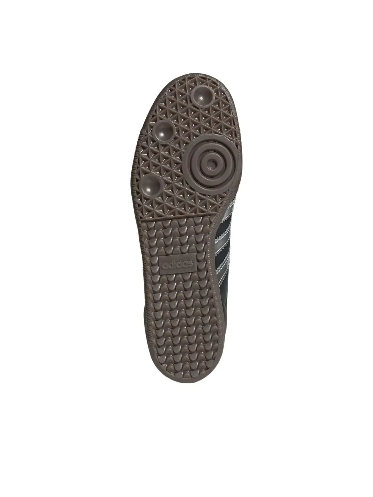 Мужские кроссовки с кожаным верхом Samba Black Silver Adidas — изображение 4 из 5, черный