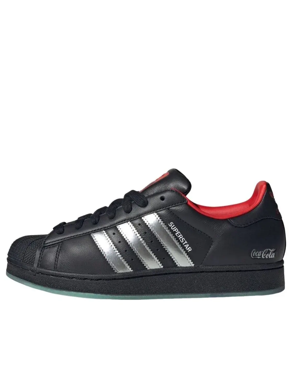 Мужские кроссовки с кожаным верхом Adidas x Coca-Cola Superstar — изображение 1 из 5, черный