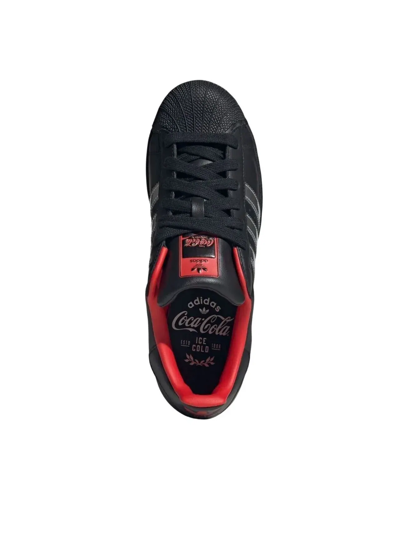 Мужские кроссовки с кожаным верхом Adidas x Coca-Cola Superstar — изображение 3 из 5, черный