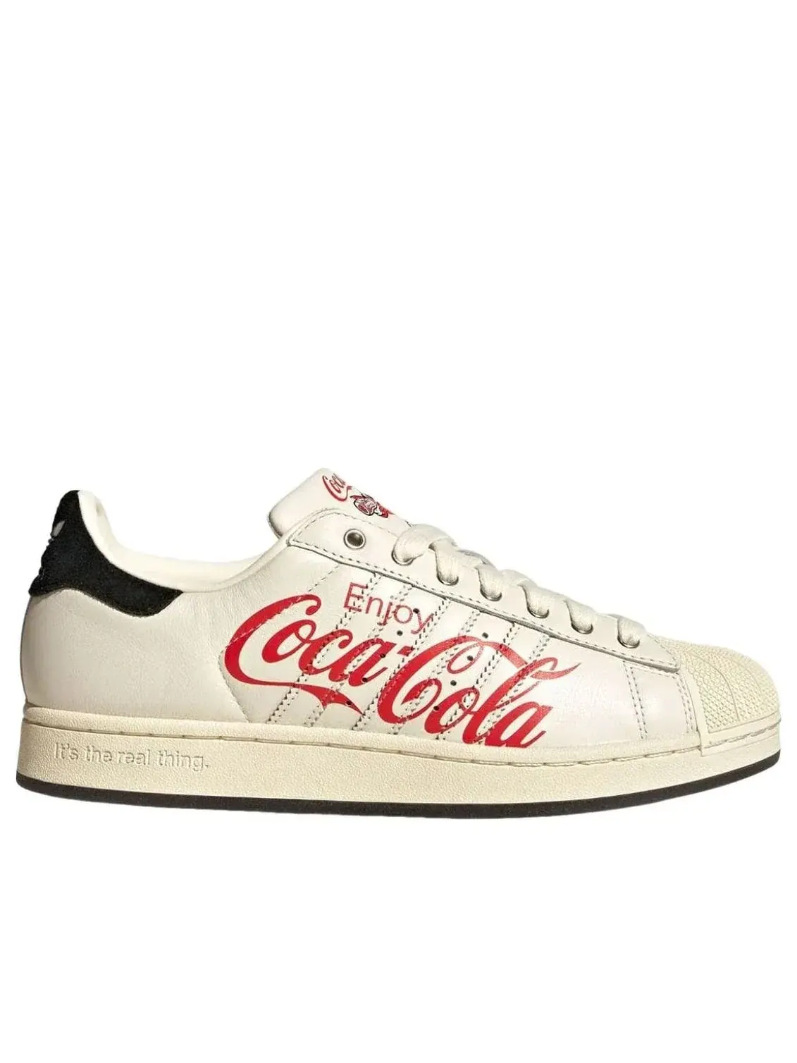 Мужские кроссовки с кожаным верхом Adidas x Coca-Cola Superstar II White Red — изображение 2 из 5, белый