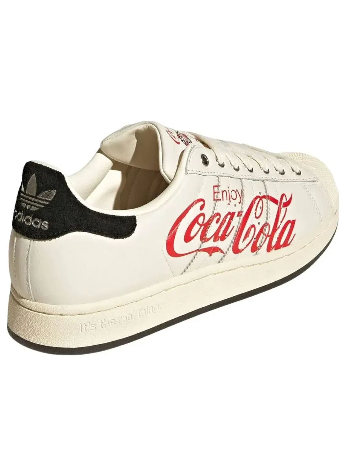 Мужские кроссовки с кожаным верхом Adidas x Coca-Cola Superstar II White Red — изображение 3 из 5, белый