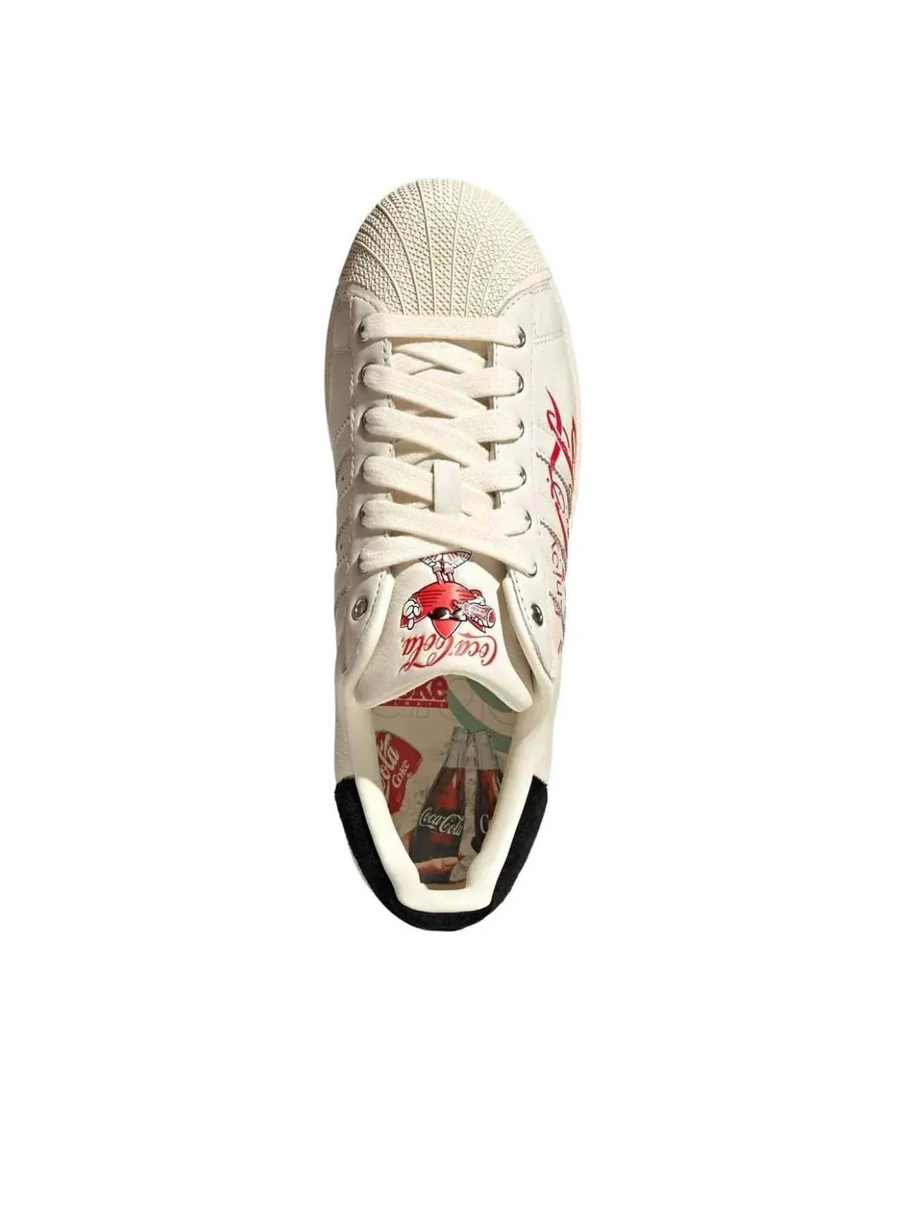 Мужские кроссовки с кожаным верхом Adidas x Coca-Cola Superstar II White Red — изображение 4 из 5, белый