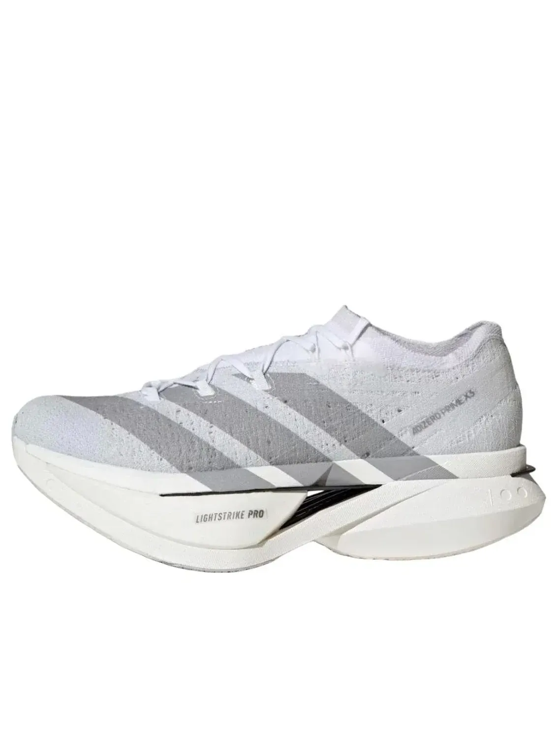 Мужские кроссовки для бега с шнуровкой Adidas Adizero Prime X3 Strung White Dash Grey — изображение 1 из 5, белый