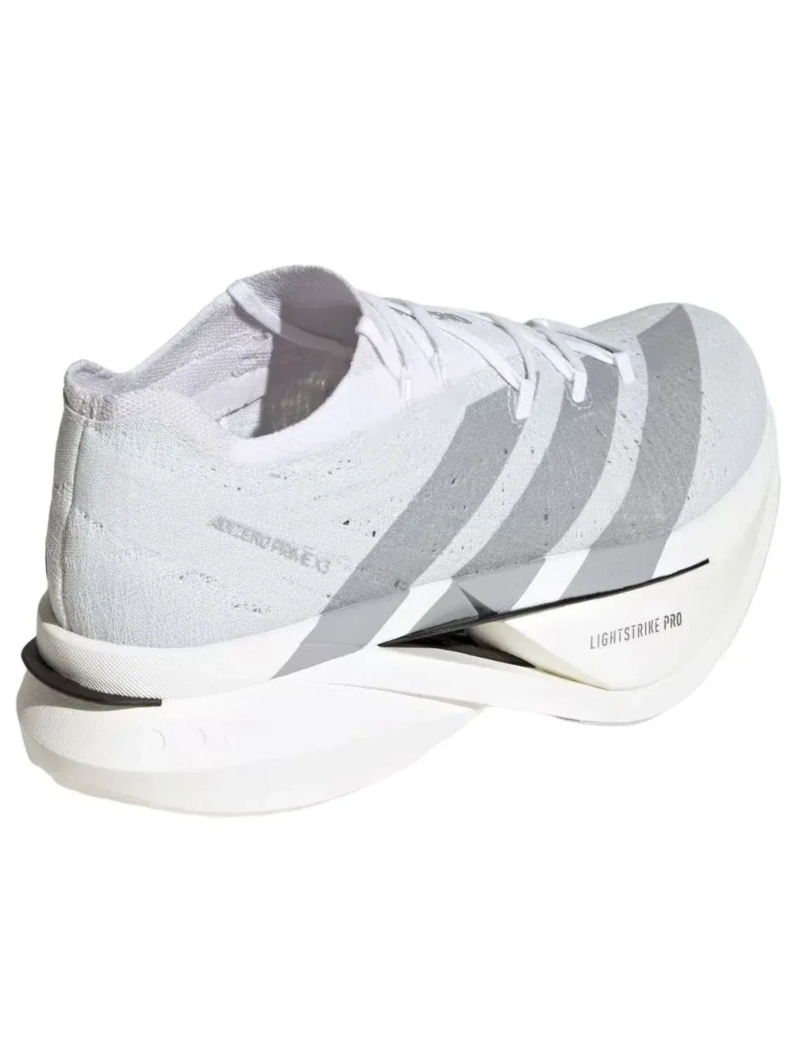 Мужские кроссовки для бега с шнуровкой Adidas Adizero Prime X3 Strung White Dash Grey — изображение 5 из 5, белый