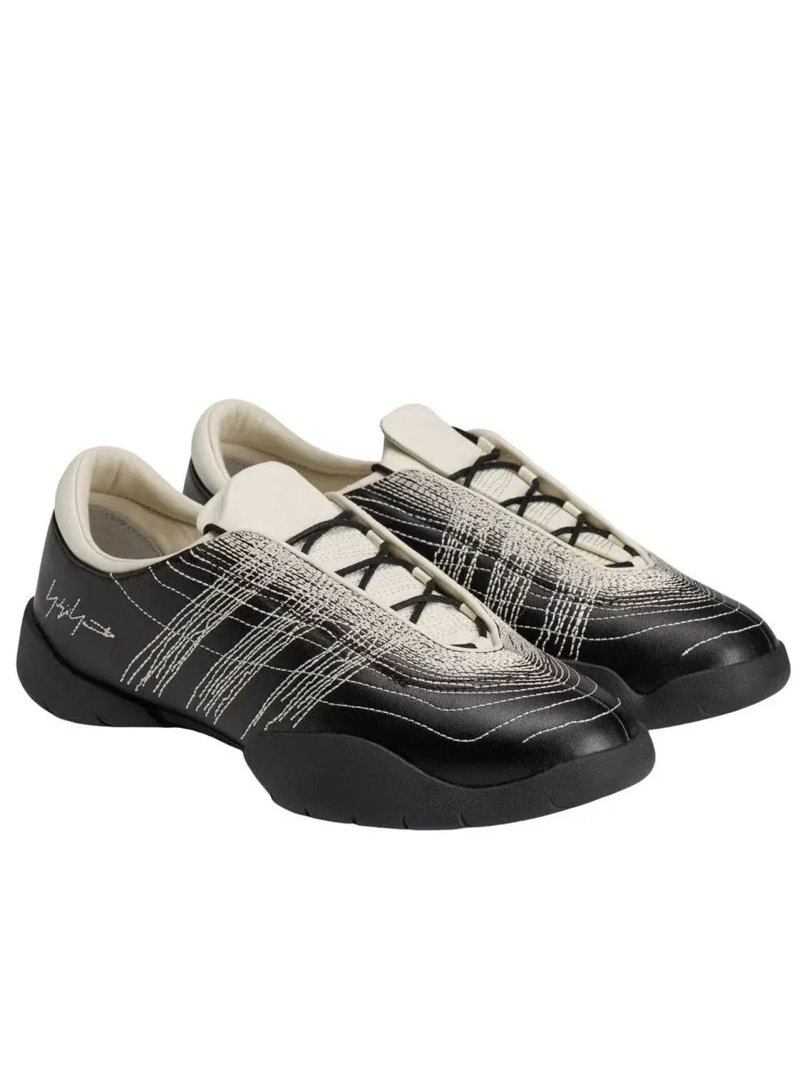 Мужские кроссовки с кожаным верхом Y-3 Regu Adidas — изображение 2 из 5, черный