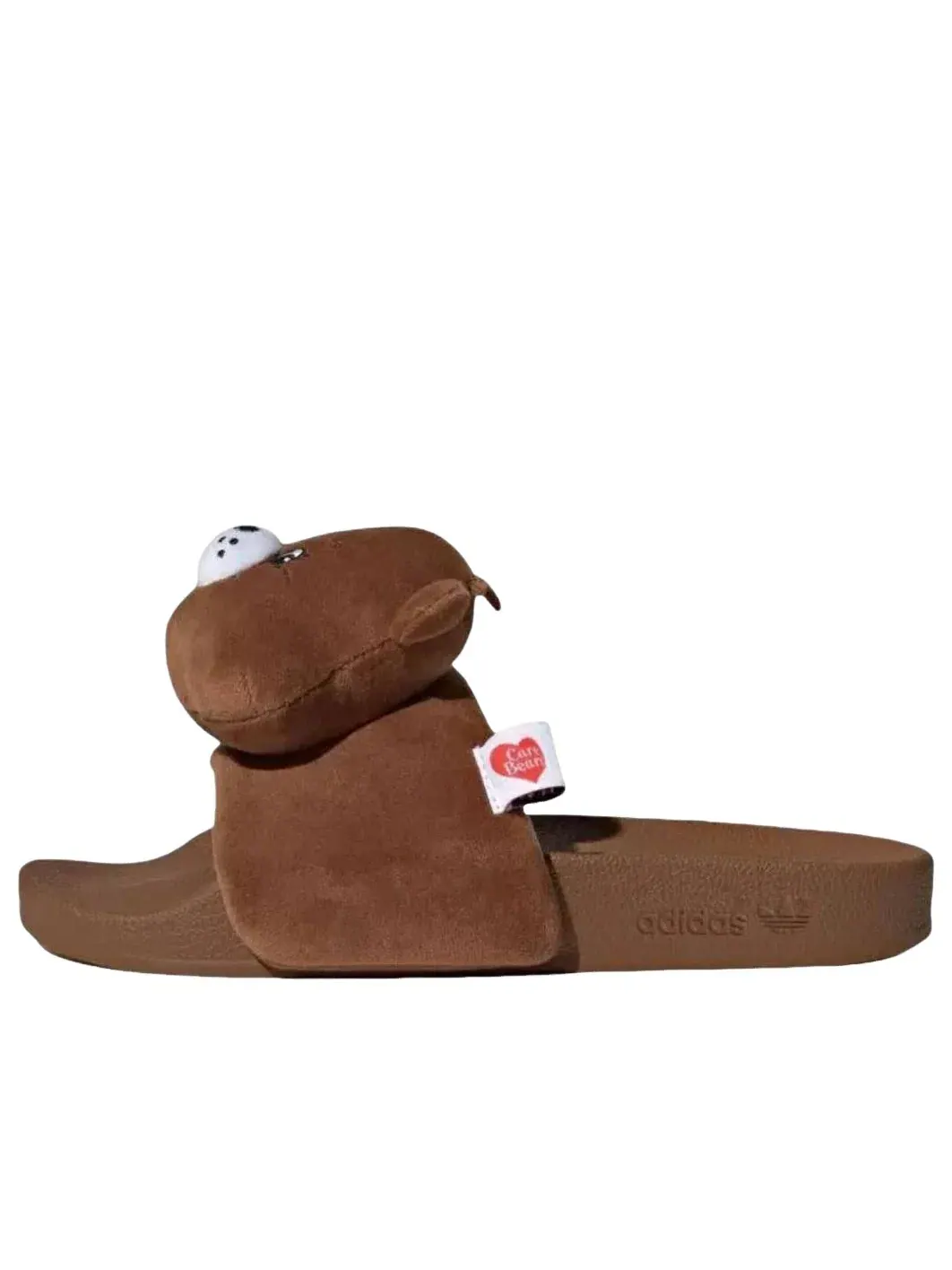 Женские шлепанцы с принтом Adidas Adilette — изображение 1 из 5, коричневый