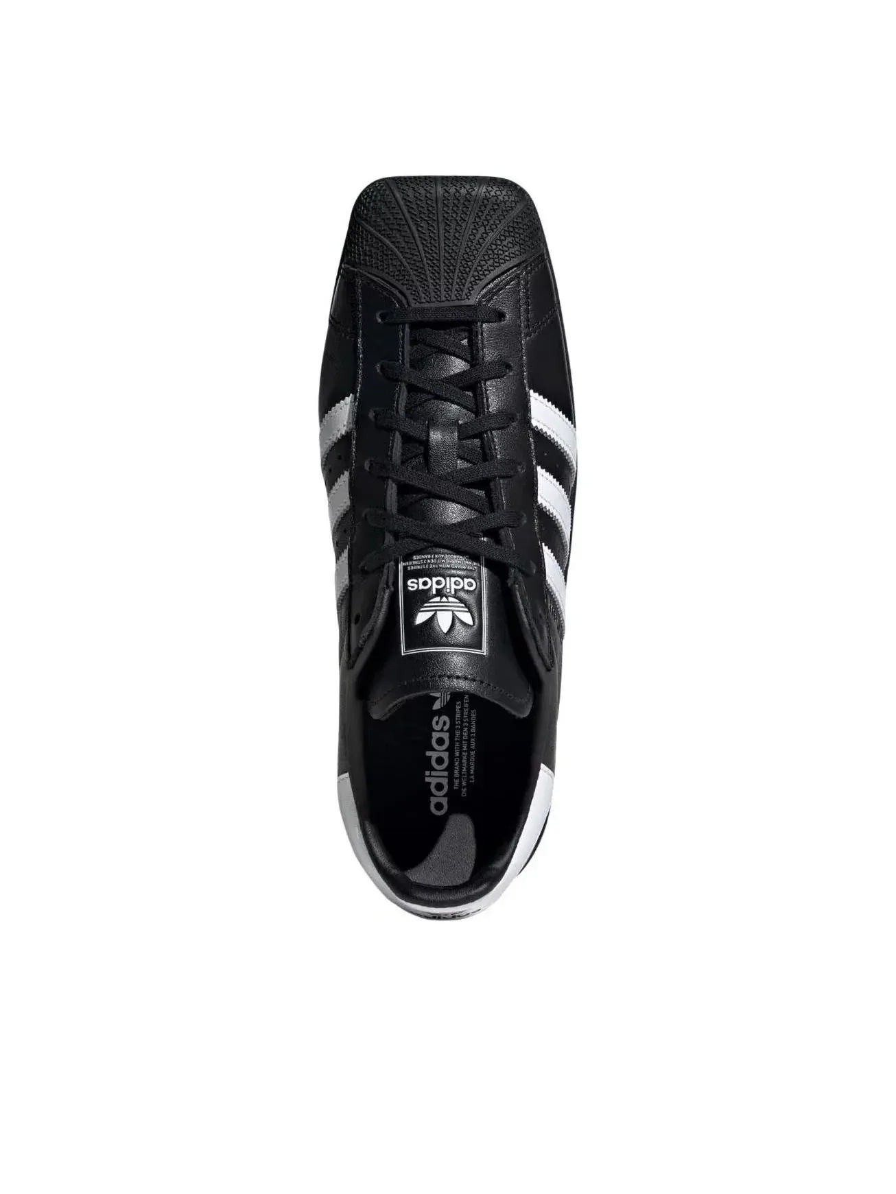 Женские кроссовки с закрытой шнуровкой Superstar Black White Adidas — изображение 2 из 4, черный
