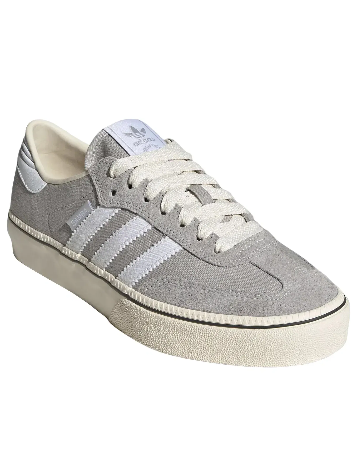Мужские кроссовки с замшевым верхом Samba Grey White Adidas — изображение 3 из 6, серый