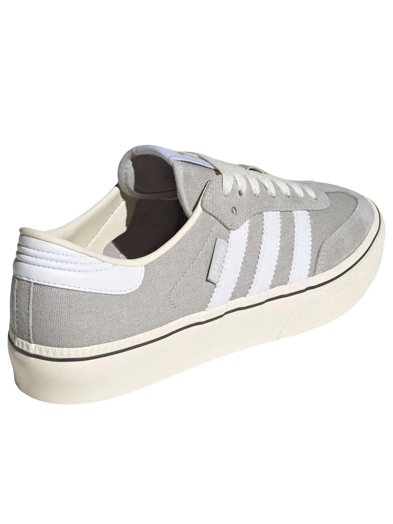 Мужские кроссовки с замшевым верхом Samba Grey White Adidas — изображение 4 из 6, серый