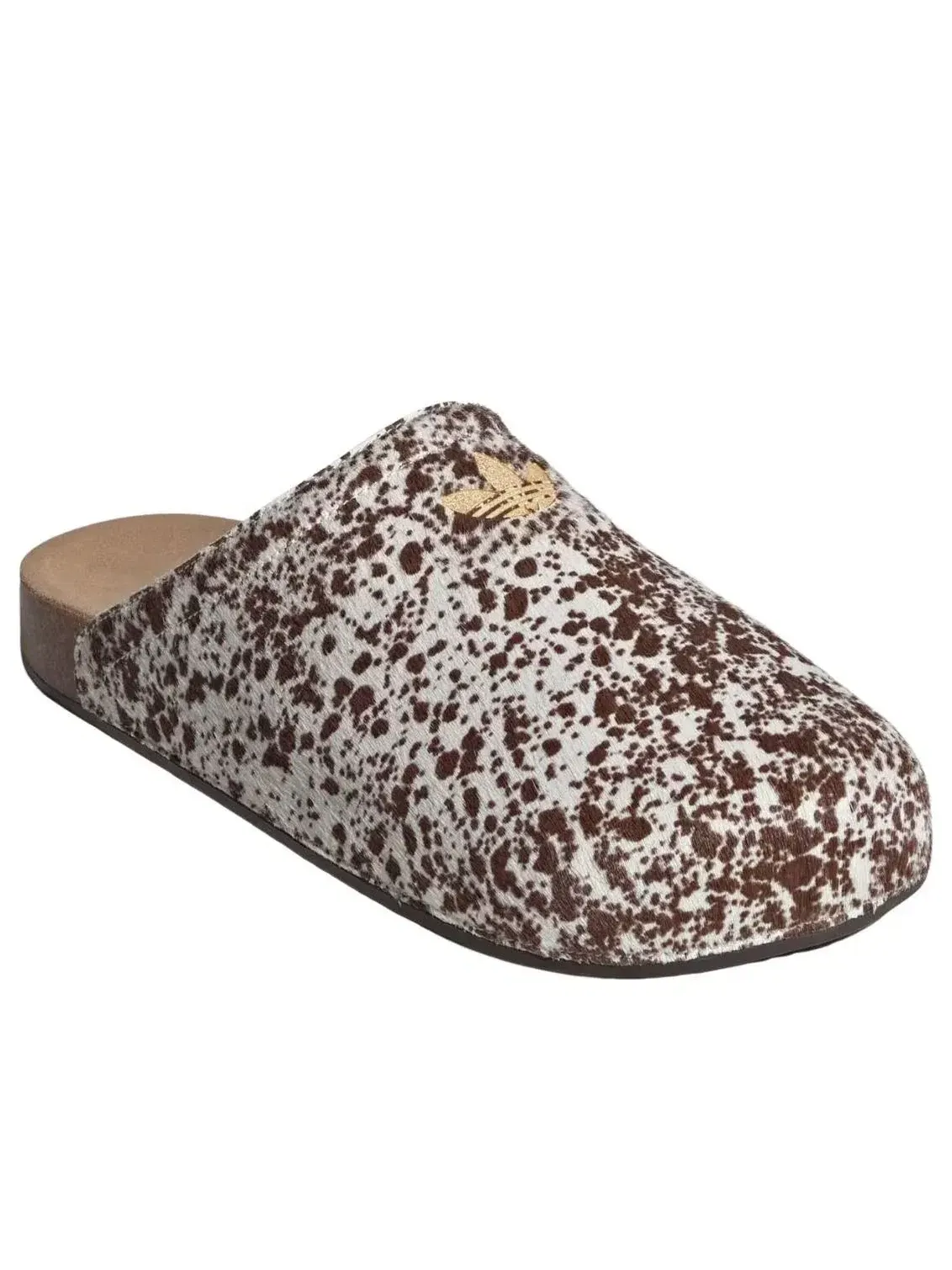 Мужские шлепанцы с закрытым носком из кожи/замши Adimule Adidas — изображение 4 из 5, белый