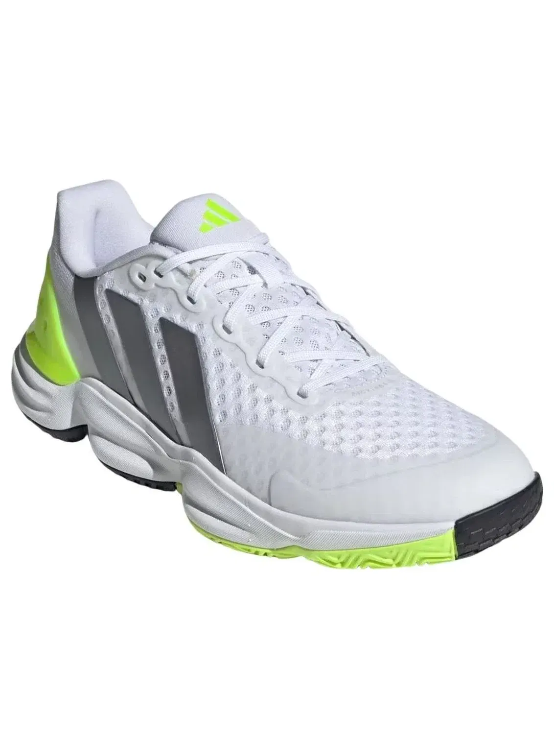 Мужские кроссовки для тенниса с шнуровкой модель White Grey Metallic Adidas — изображение 4 из 5, белый