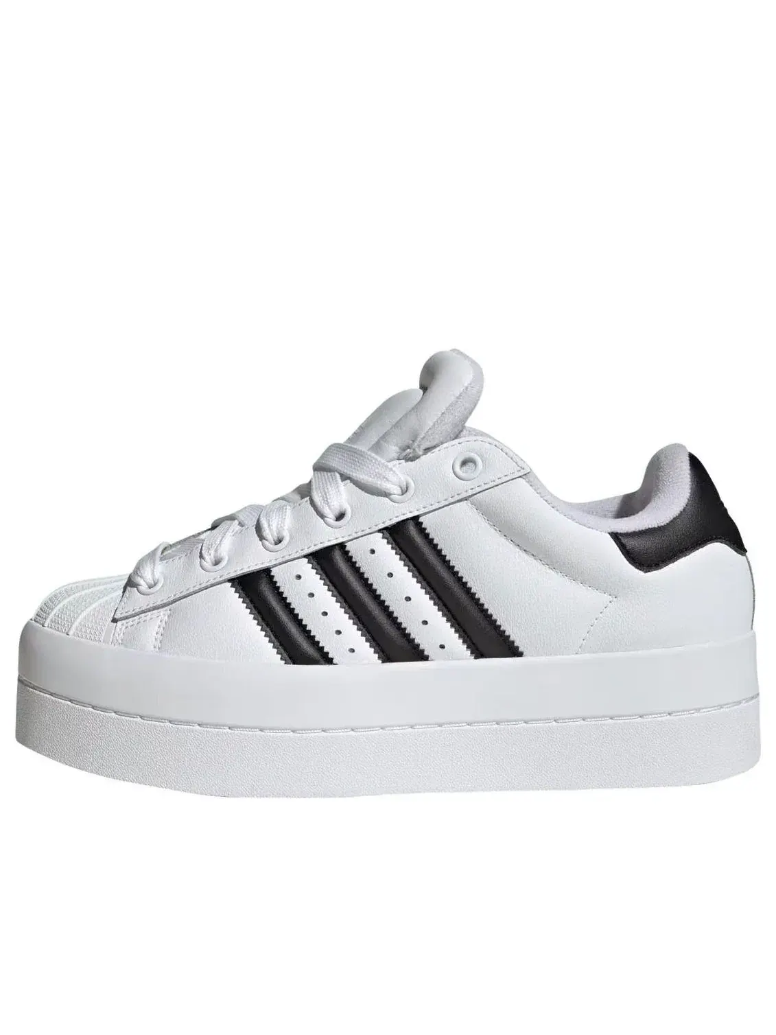 Женские кроссовки с закрытой шнуровкой Superstar White Black Adidas — изображение 1 из 5, белый