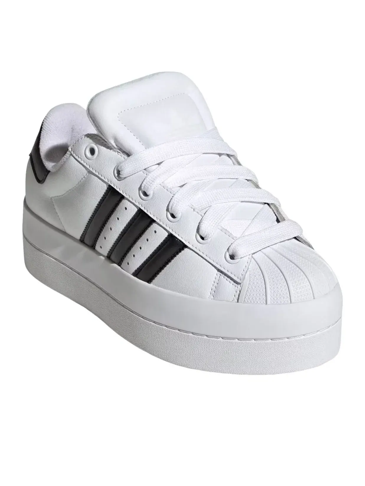 Женские кроссовки с закрытой шнуровкой Superstar White Black Adidas — изображение 4 из 5, белый