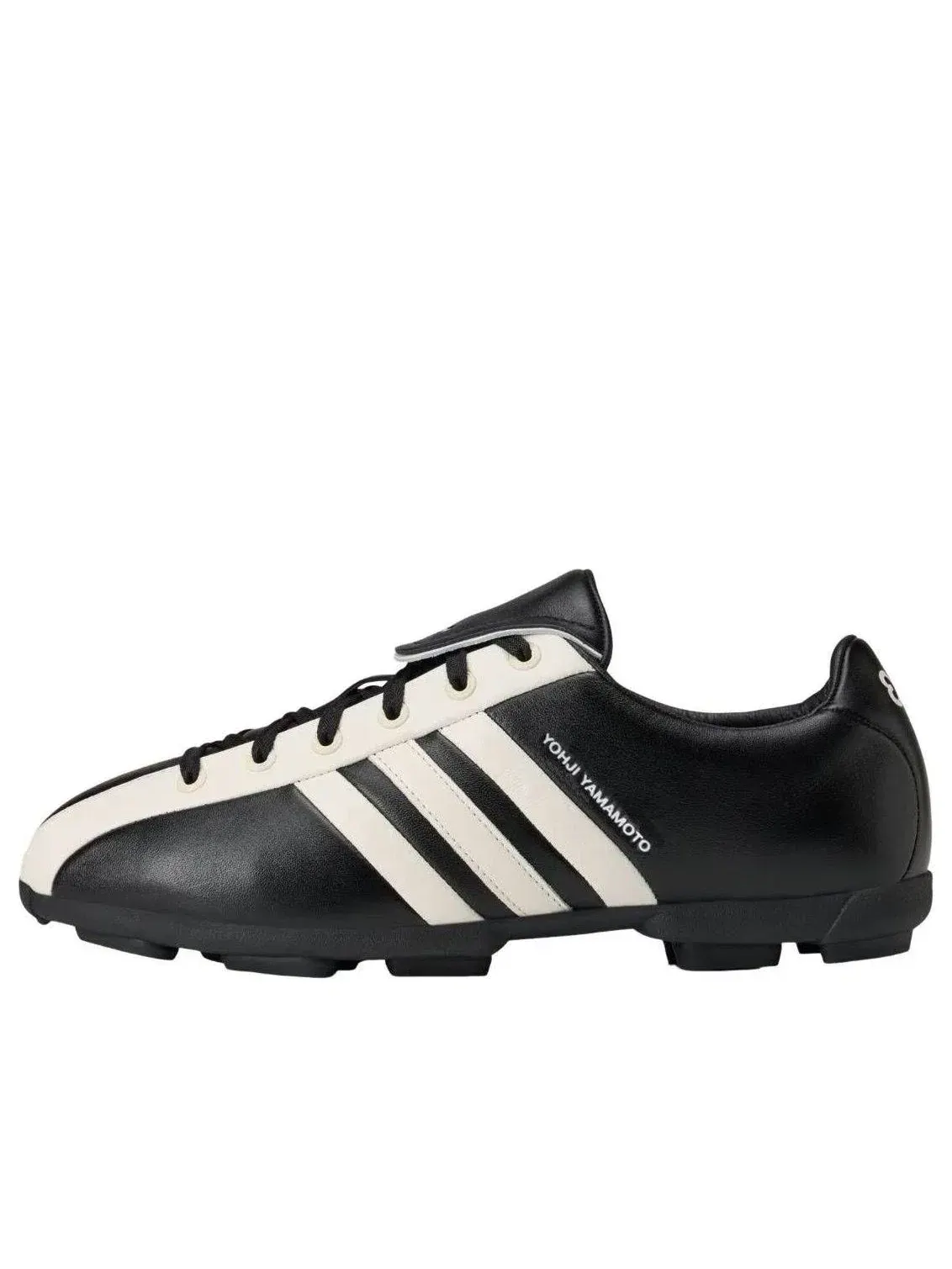 Мужские кроссовки с кожаным верхом Y-3 Field Black Off White Adidas — изображение 1 из 5, черный