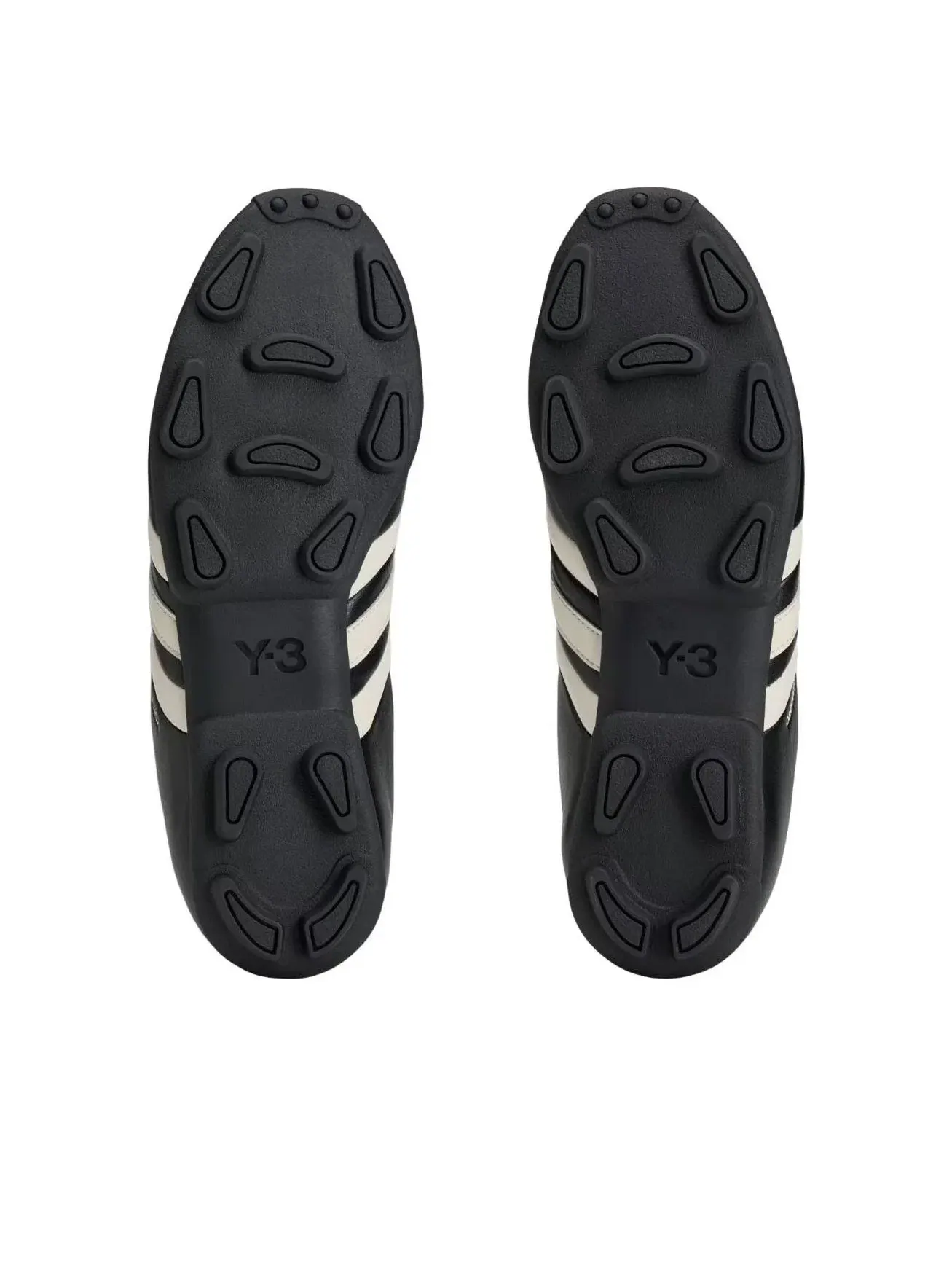 Мужские кроссовки с кожаным верхом Y-3 Field Black Off White Adidas — изображение 4 из 5, черный