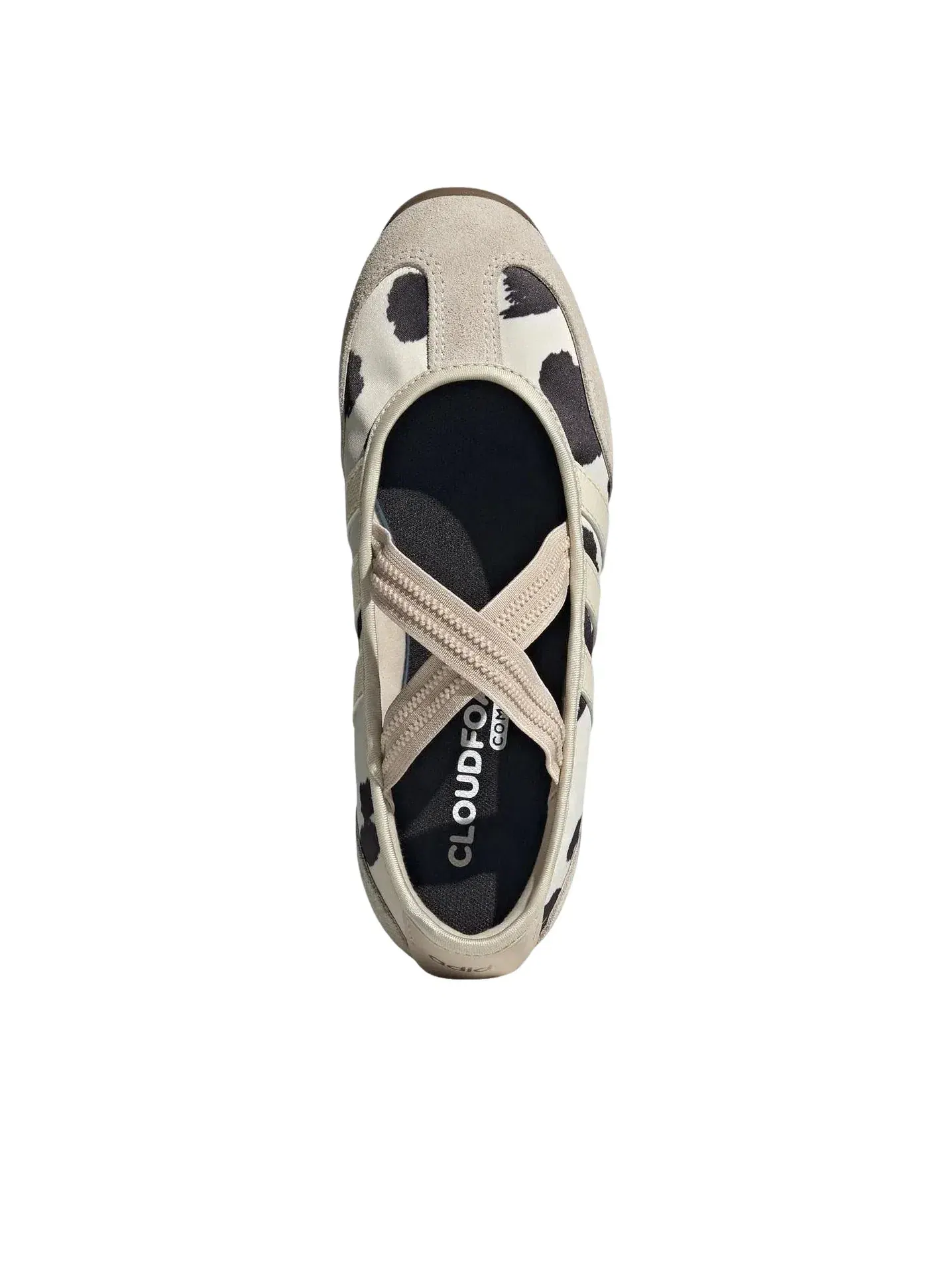 Женские кроссовки-балетки с закрытым носком Mary Jane Adidas Barreda — изображение 3 из 4, бежевый