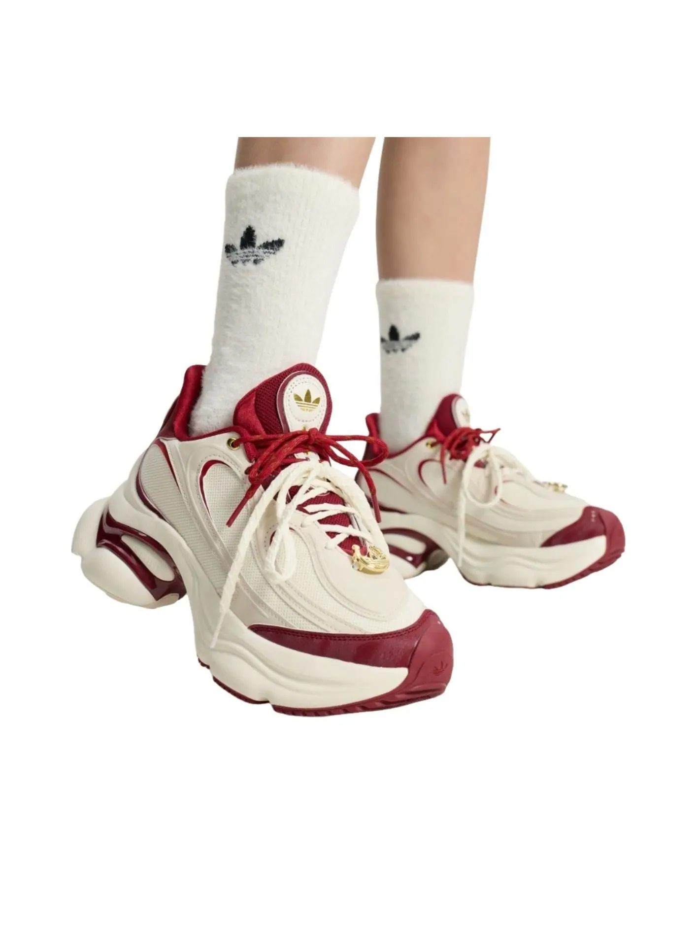 (WMNS) Adidas Ozvenuz 'CNY' — изображение 5 из 5, белый/бордовый