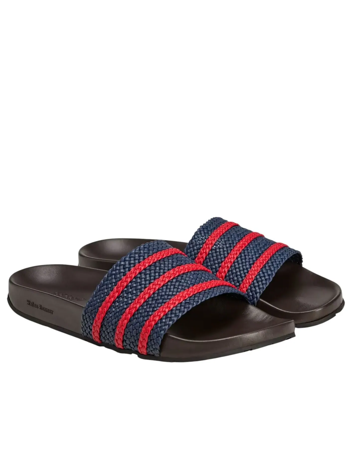Шлепанцы Adidas x Wales Bonner Adilette 'Night Indigo Better Scarlet Dark Brown' — изображение 2 из 6