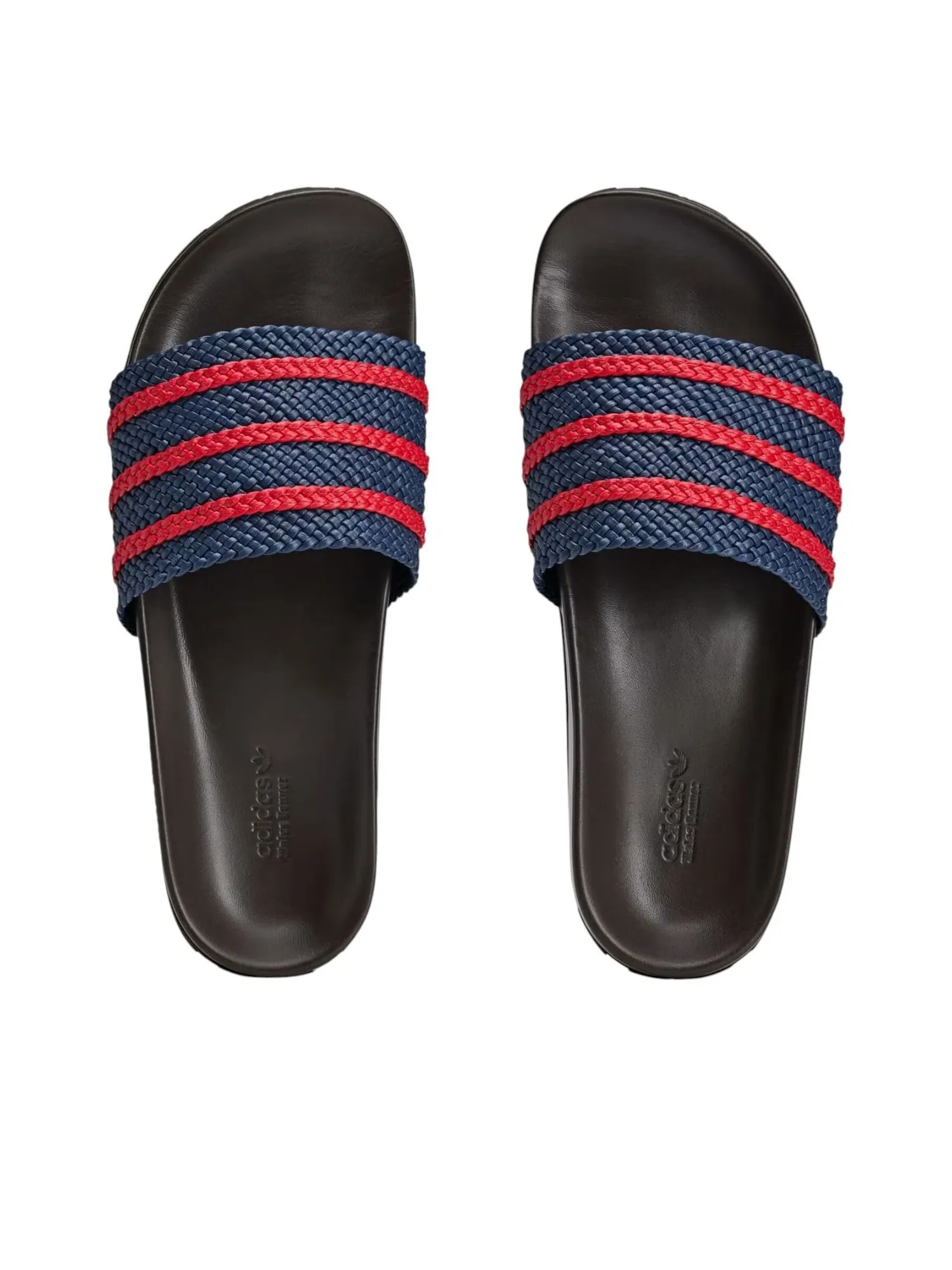 Шлепанцы Adidas x Wales Bonner Adilette 'Night Indigo Better Scarlet Dark Brown' — изображение 3 из 6