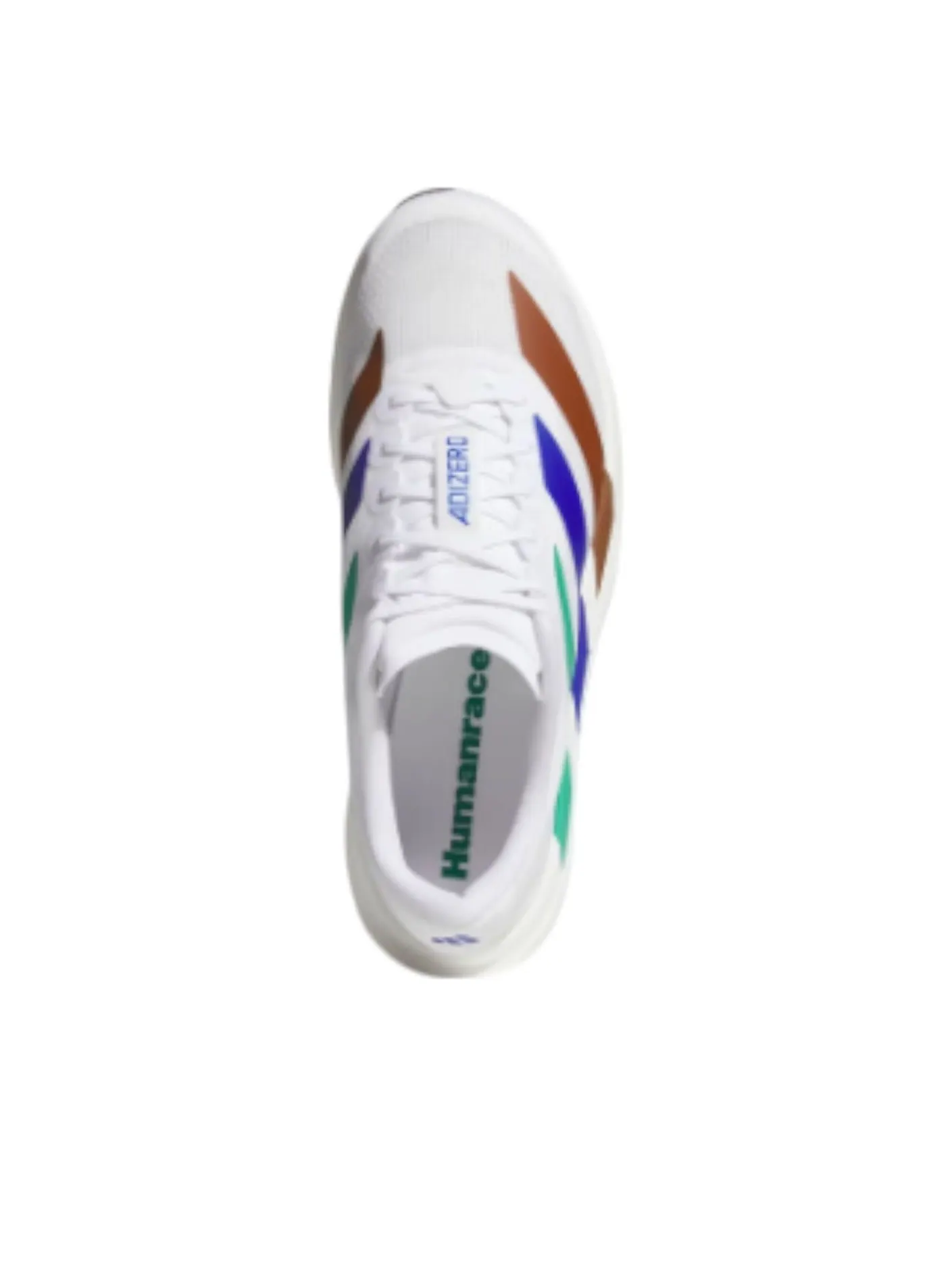 Adidas x Pharrell Williams Humanrace Adizero Evo SL 'Footwear White' — изображение 4 из 5, белый/зеленый/синий