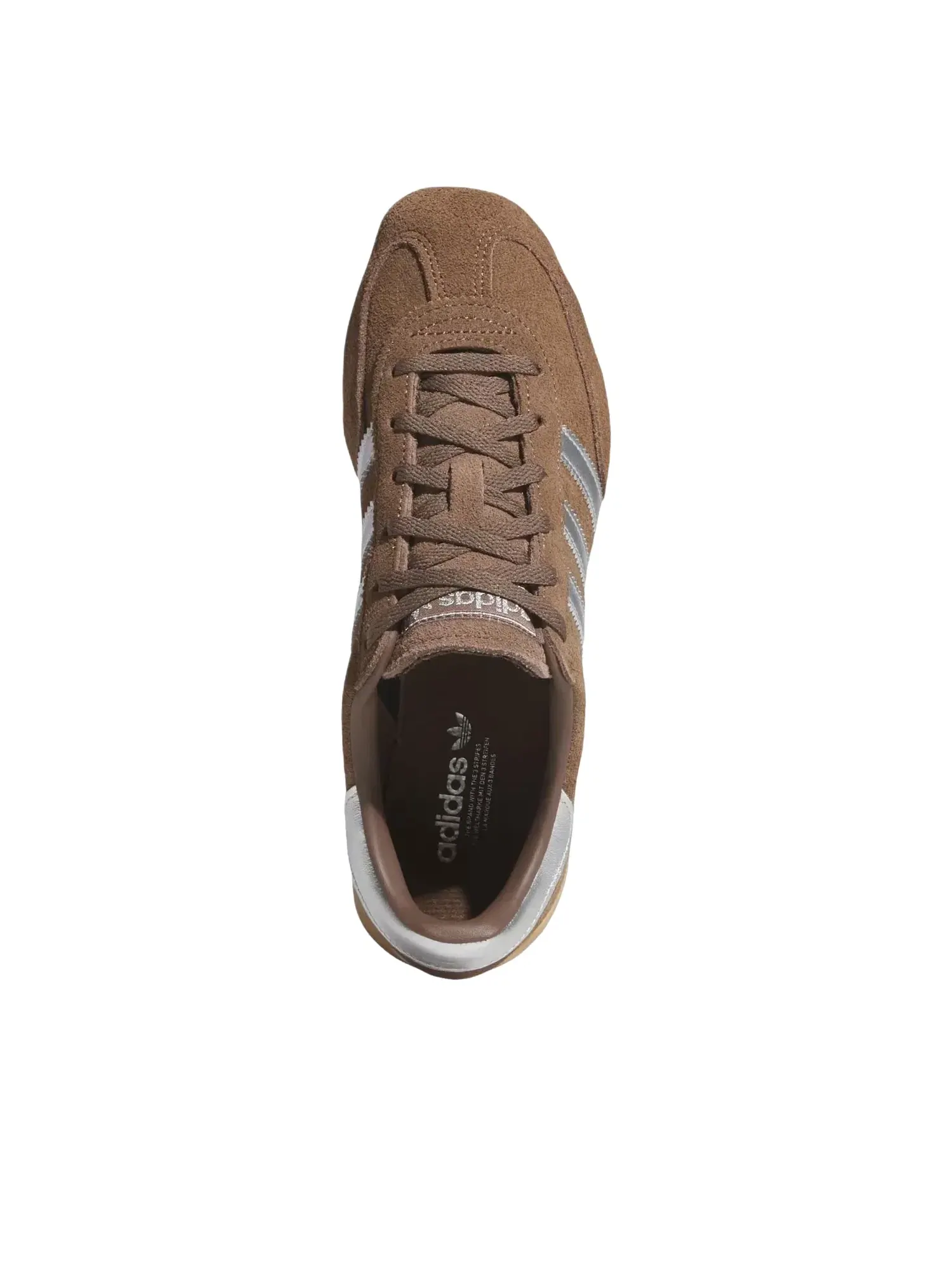 Женские кроссовки с замшевым верхом Handball Spezial Adidas — изображение 2 из 4, коричневый