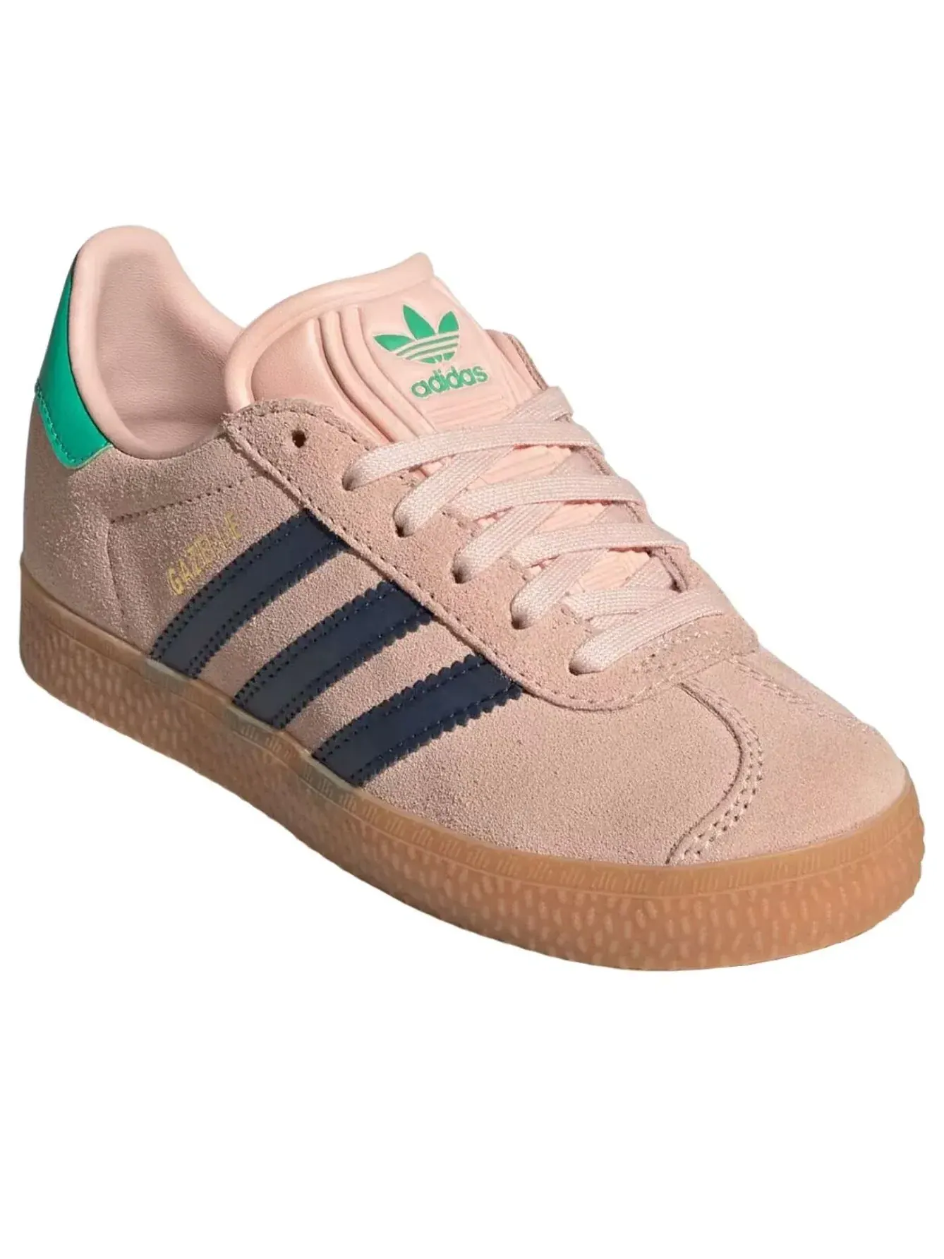 Кроссовки (PS) Adidas Gazelle 'Blush Pink Night Indigo Green' — изображение 2 из 6, розовый