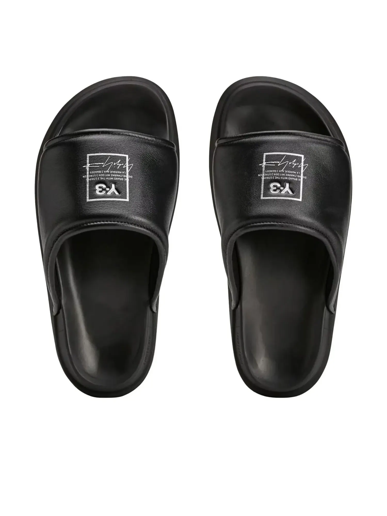 Шлепанцы Adidas Y-3 Slide 'Black' — изображение 3 из 6, черный