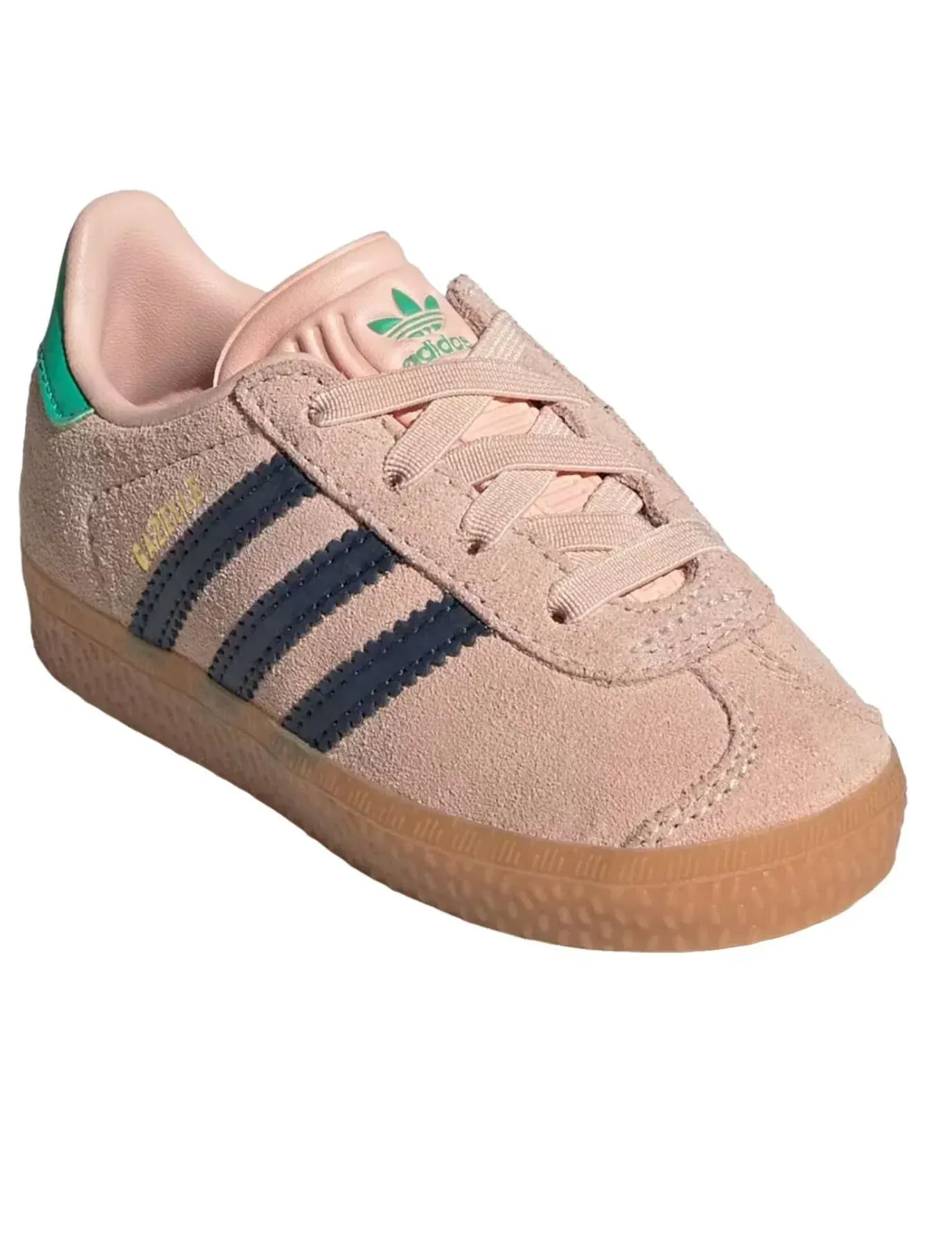Кроссовки (TD) Adidas Gazelle 'Blush Pink Night Indigo Green' — изображение 2 из 6, розовый