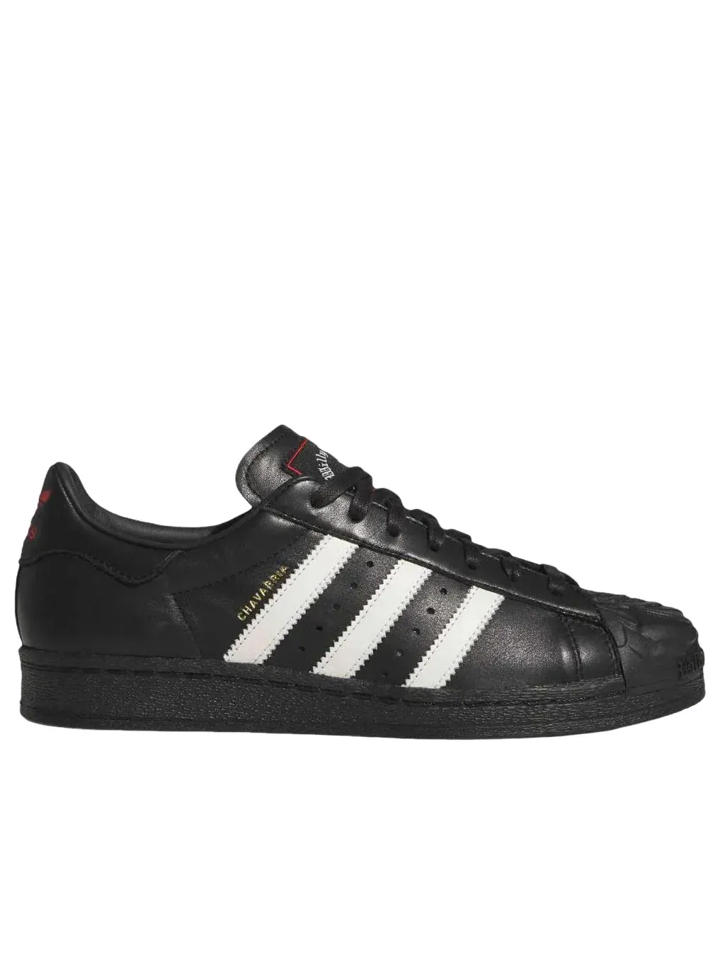 Кроссовки Adidas x Willy Chavarria Rose Superstar 'Black White Red' KI5156 — изображение 4 из 4, черный