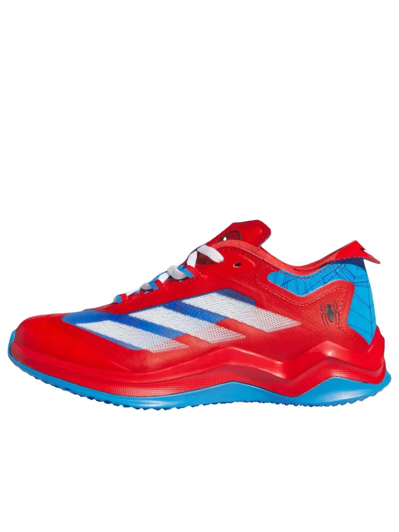 Детские кроссовки для бейсбола с принтом Spider-Man Adidas Adizero Impact Turf — изображение 1 из 4, красный